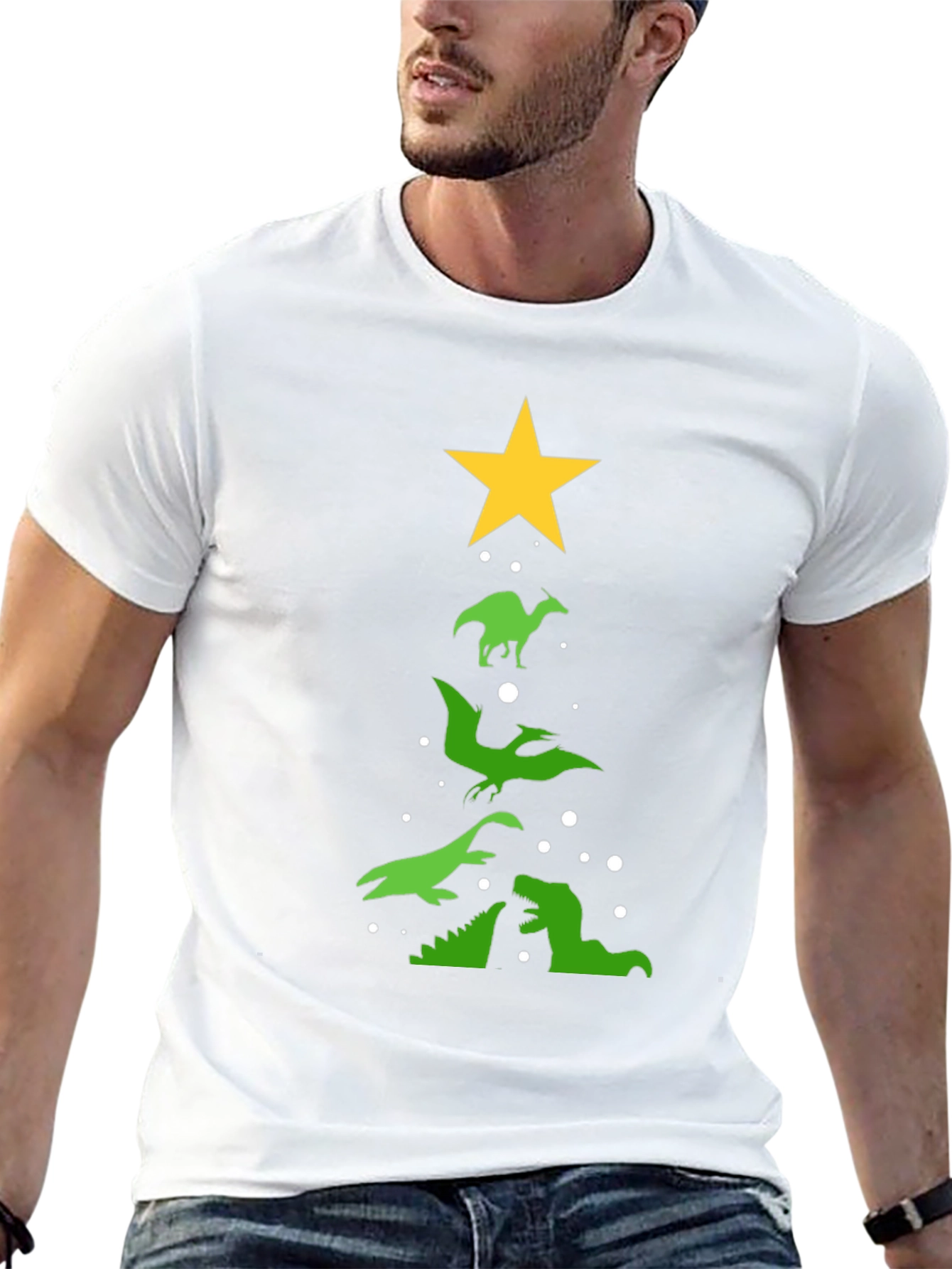 Dinosaur Christmas Tree T-Shirt
