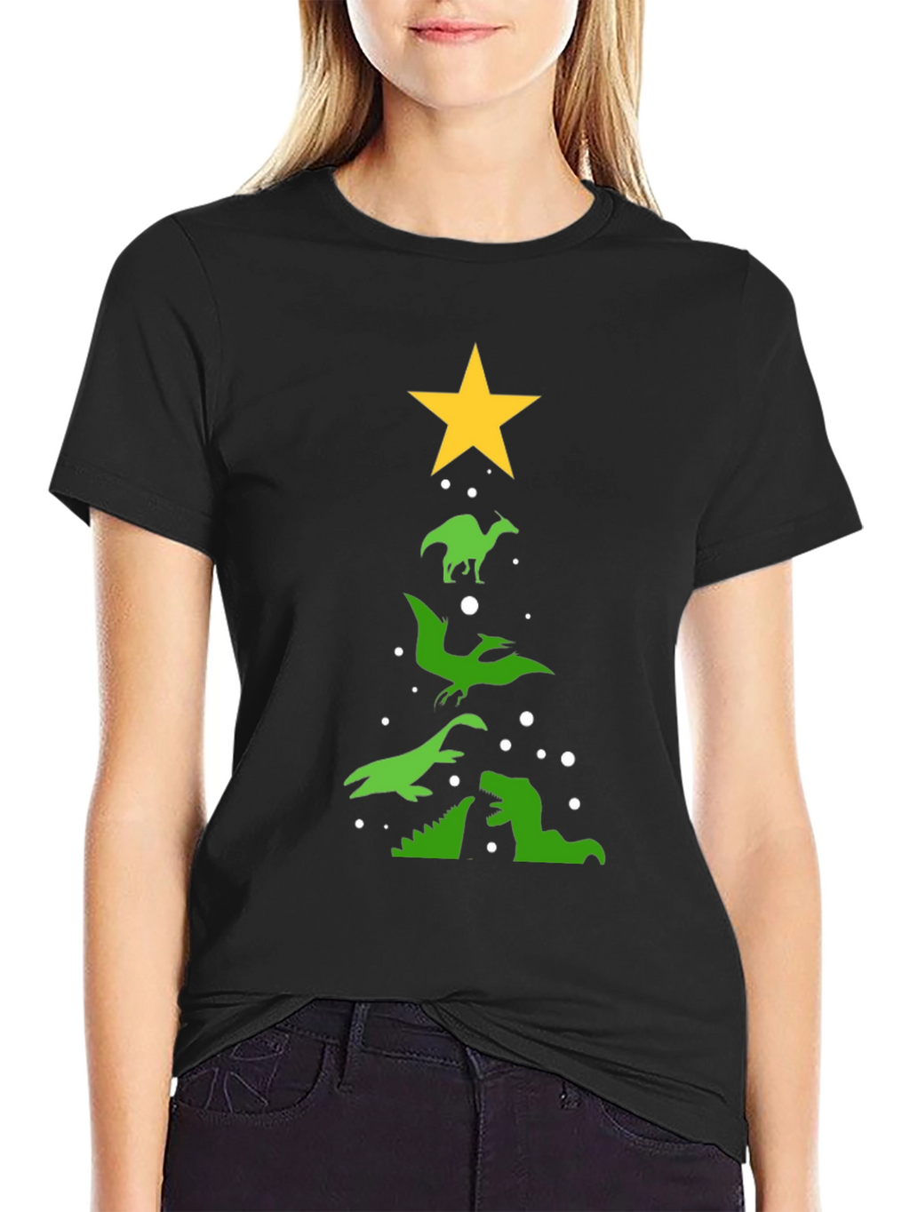Dinosaur Christmas Tree T-Shirt