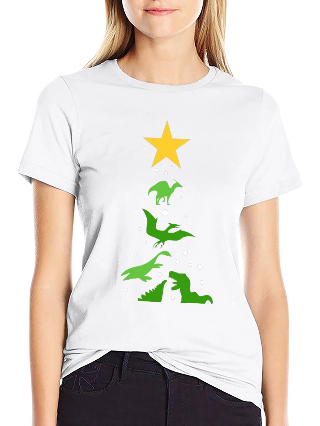Dinosaur Christmas Tree T-Shirt