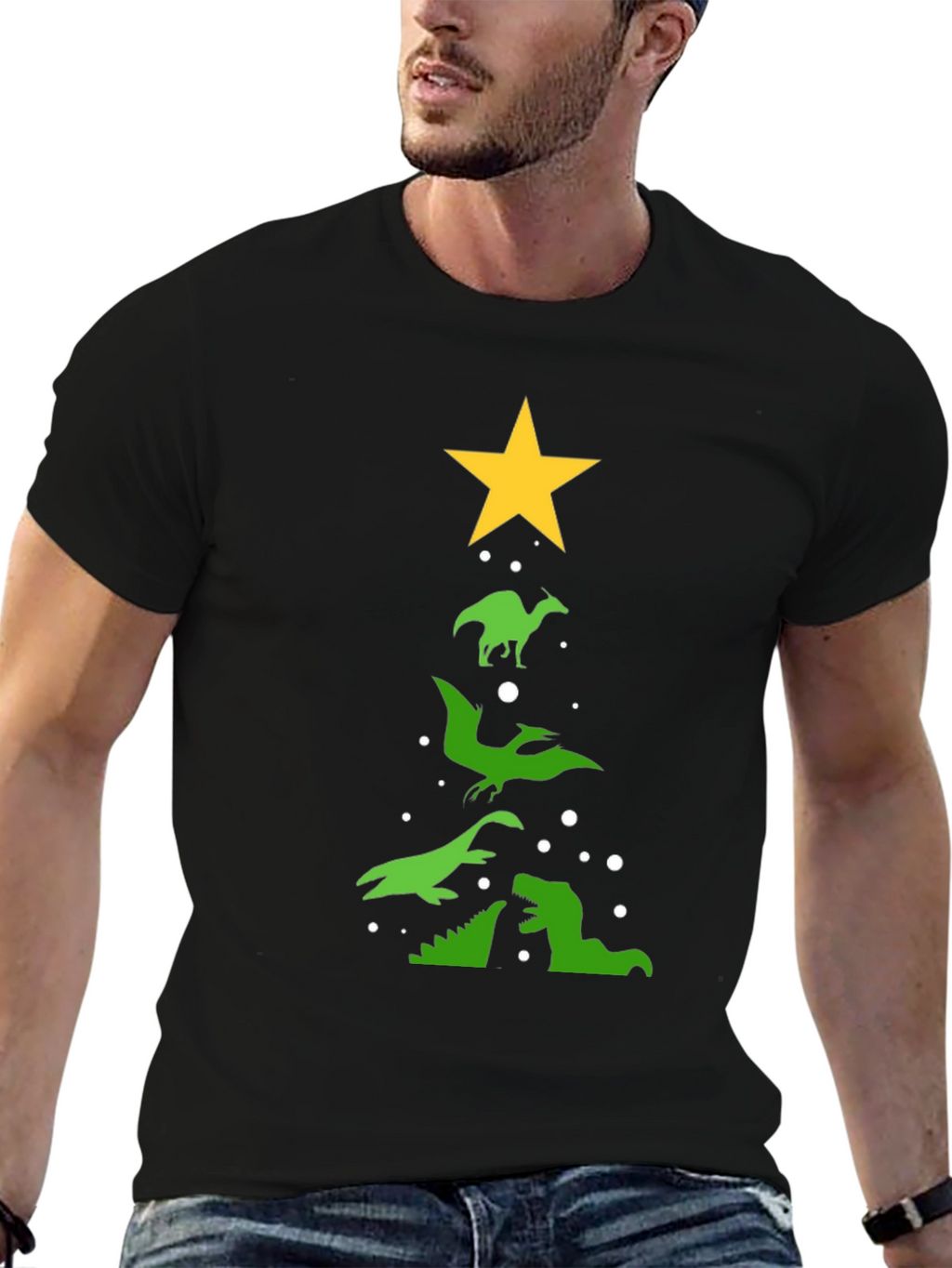 Dinosaur Christmas Tree T-Shirt