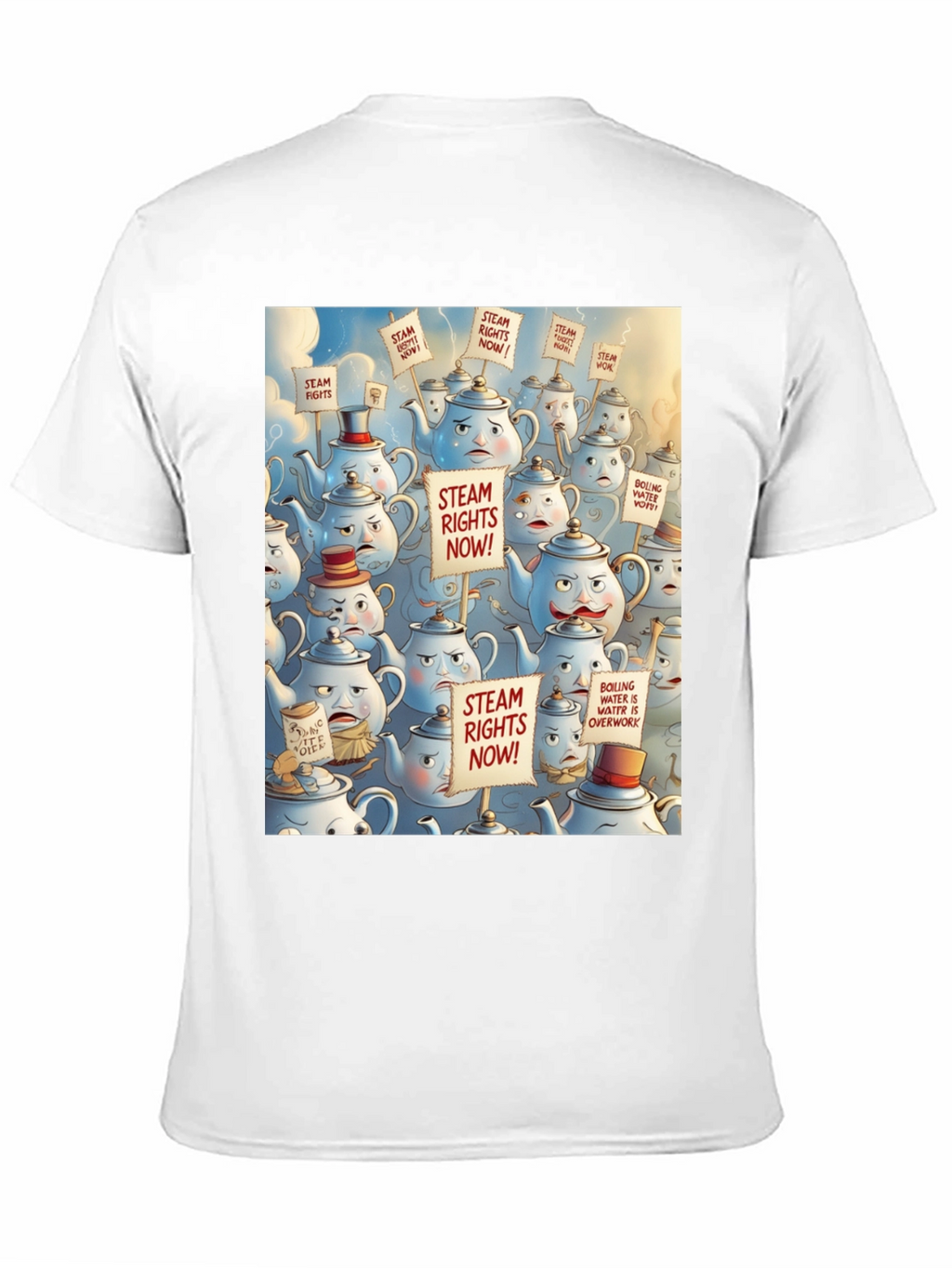 Steam Rights Teapot Protest T-Shirt - Unique Graphic Tee