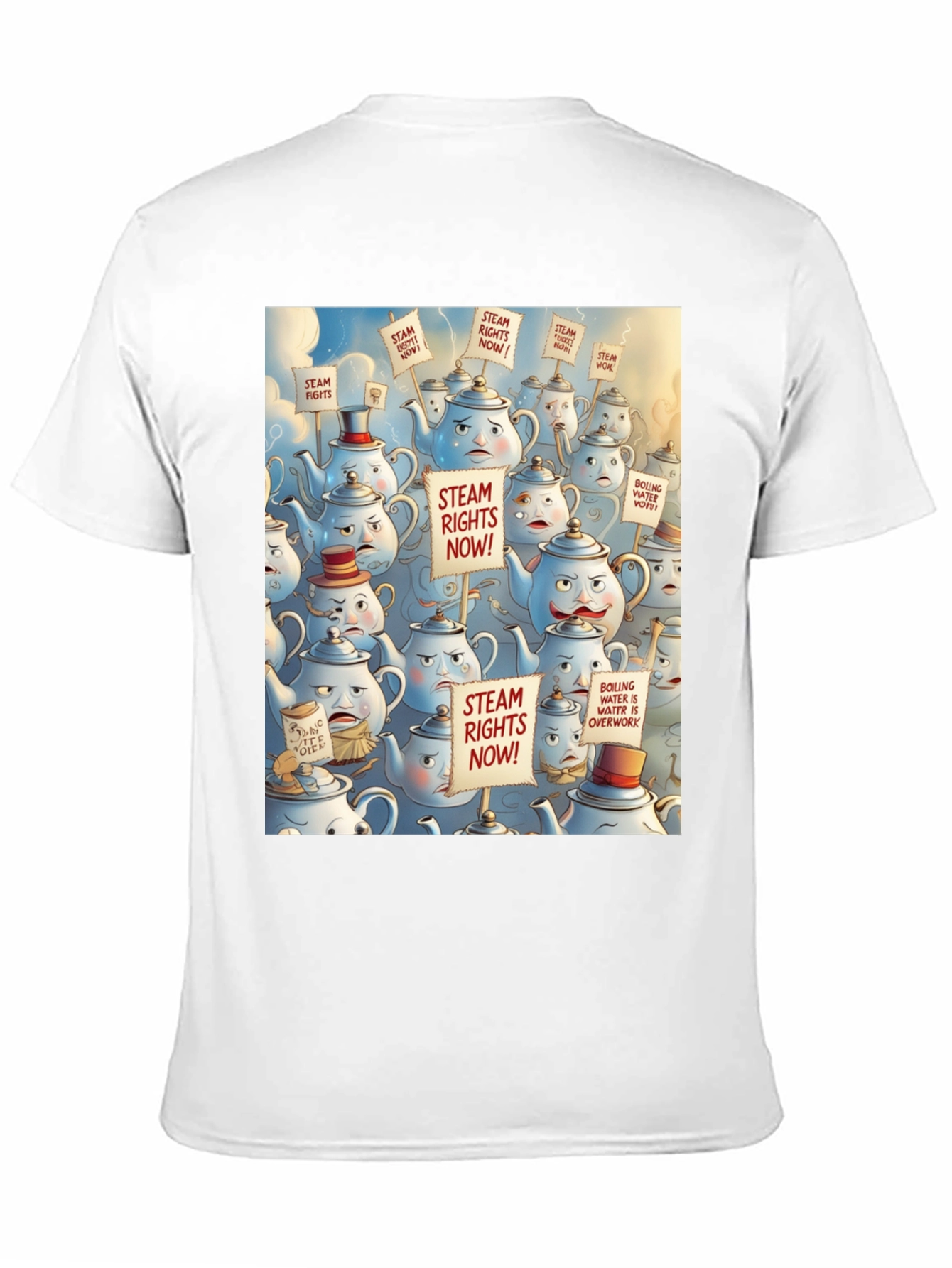 Steam Rights Teapot Protest T-Shirt - Unique Graphic Tee