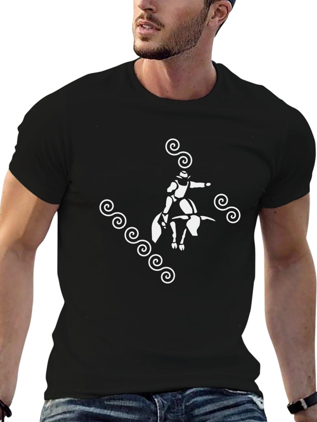 Bull Rider Graphic Tee - Black T-Shirt