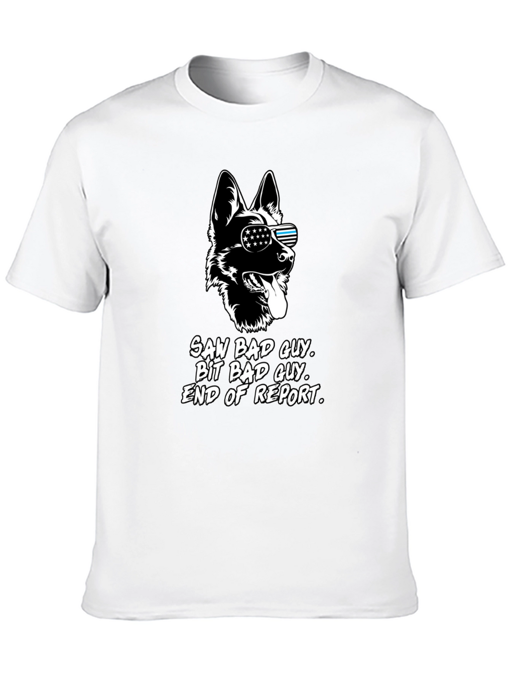 K9 Unit T-Shirt Saw Bad Guy Dog Design