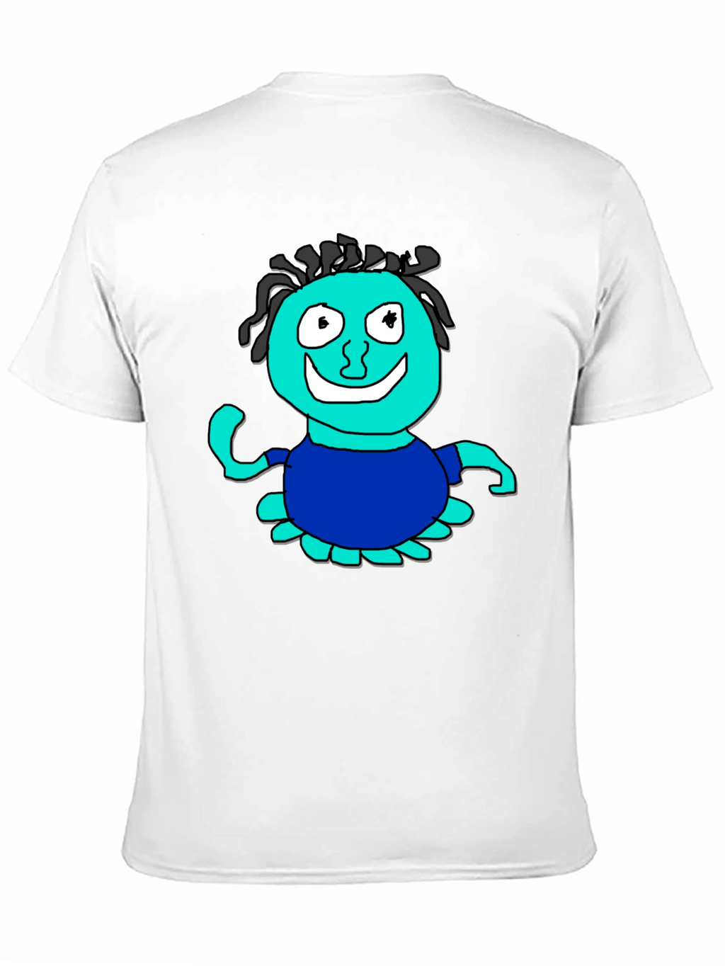 Fun Cartoon Character Graphic Black T-Shirt