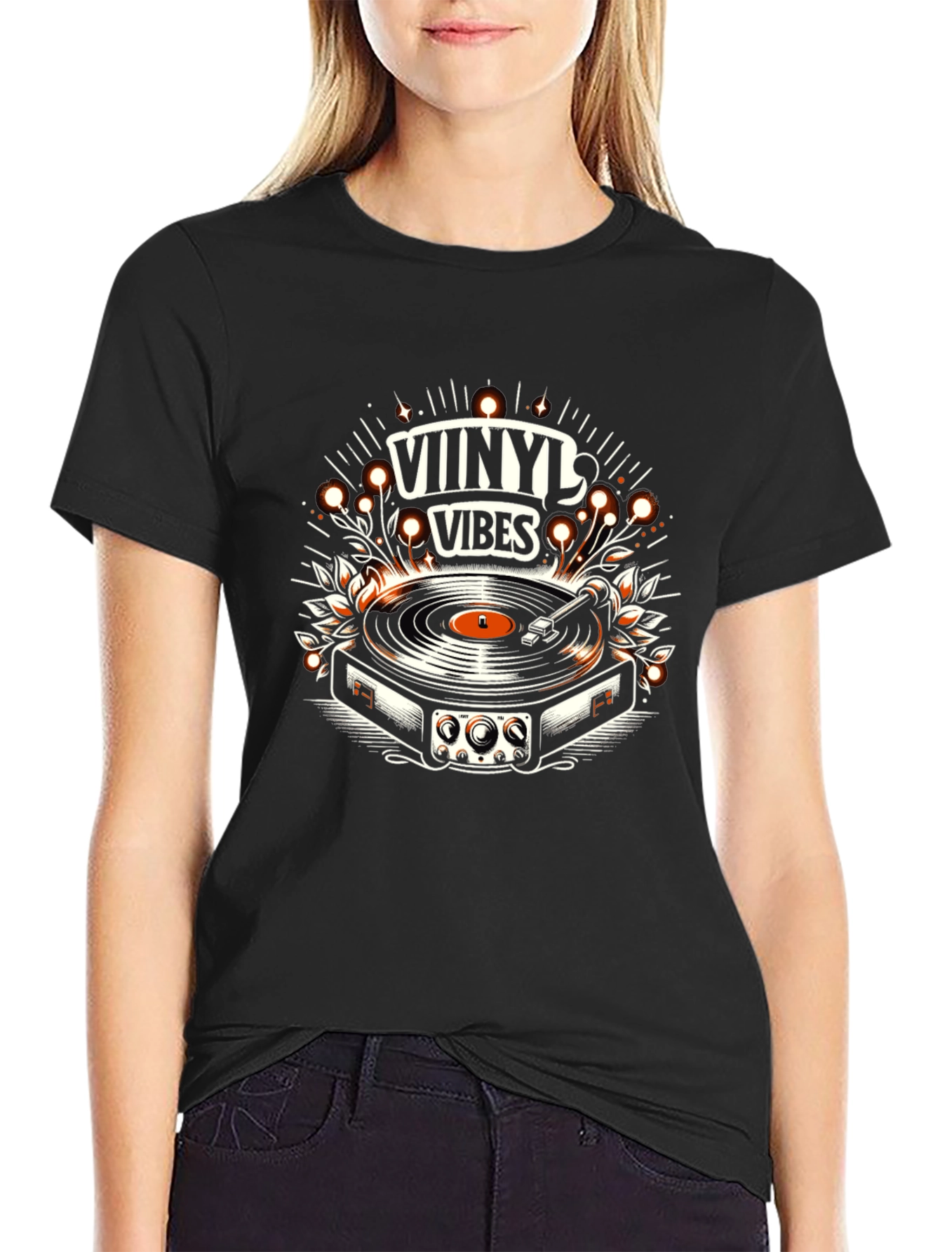 Vinyl Vibes Graphic Tee - Music Lover T-Shirt
