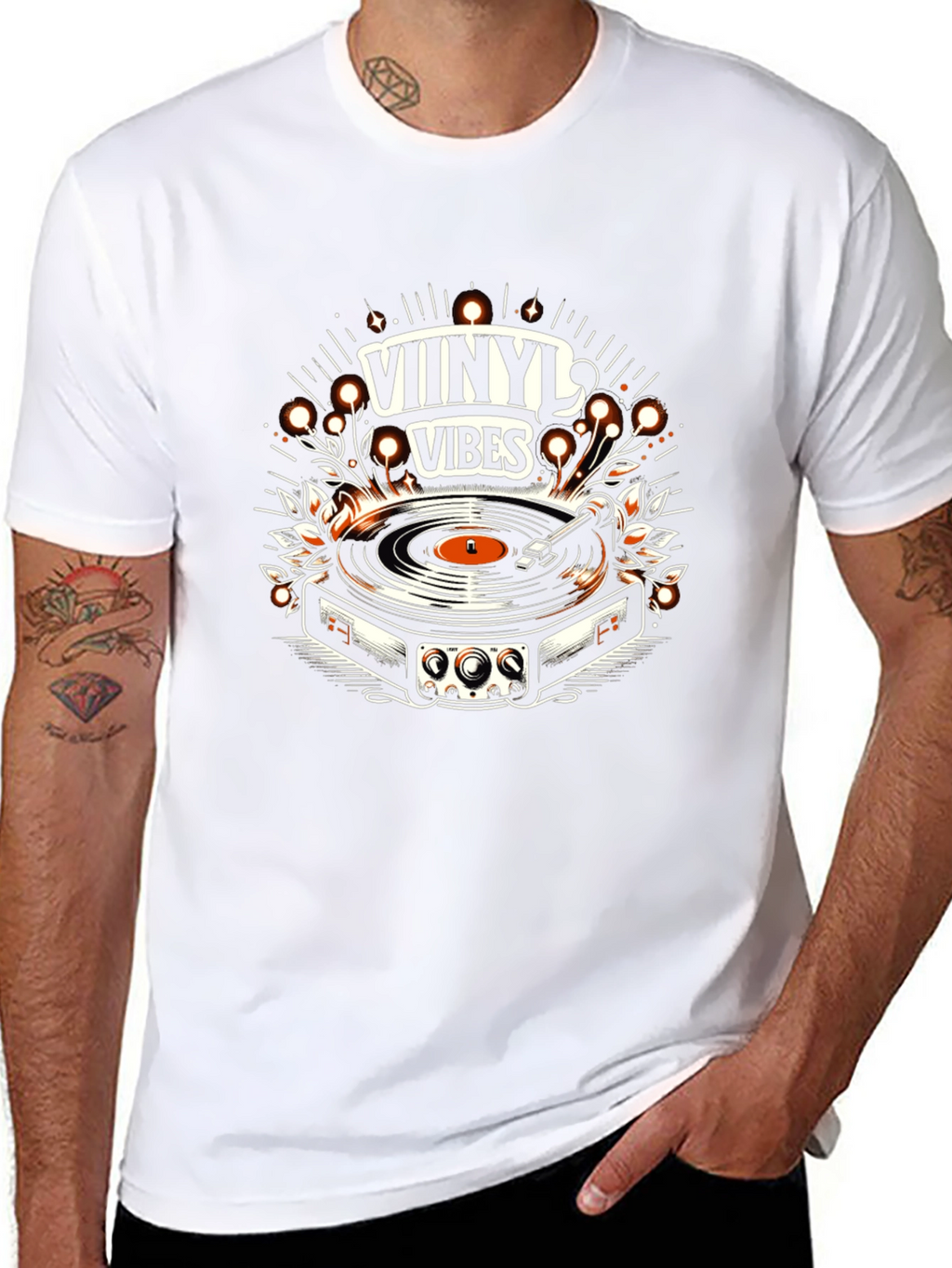 Vinyl Vibes Graphic Tee - Music Lover T-Shirt