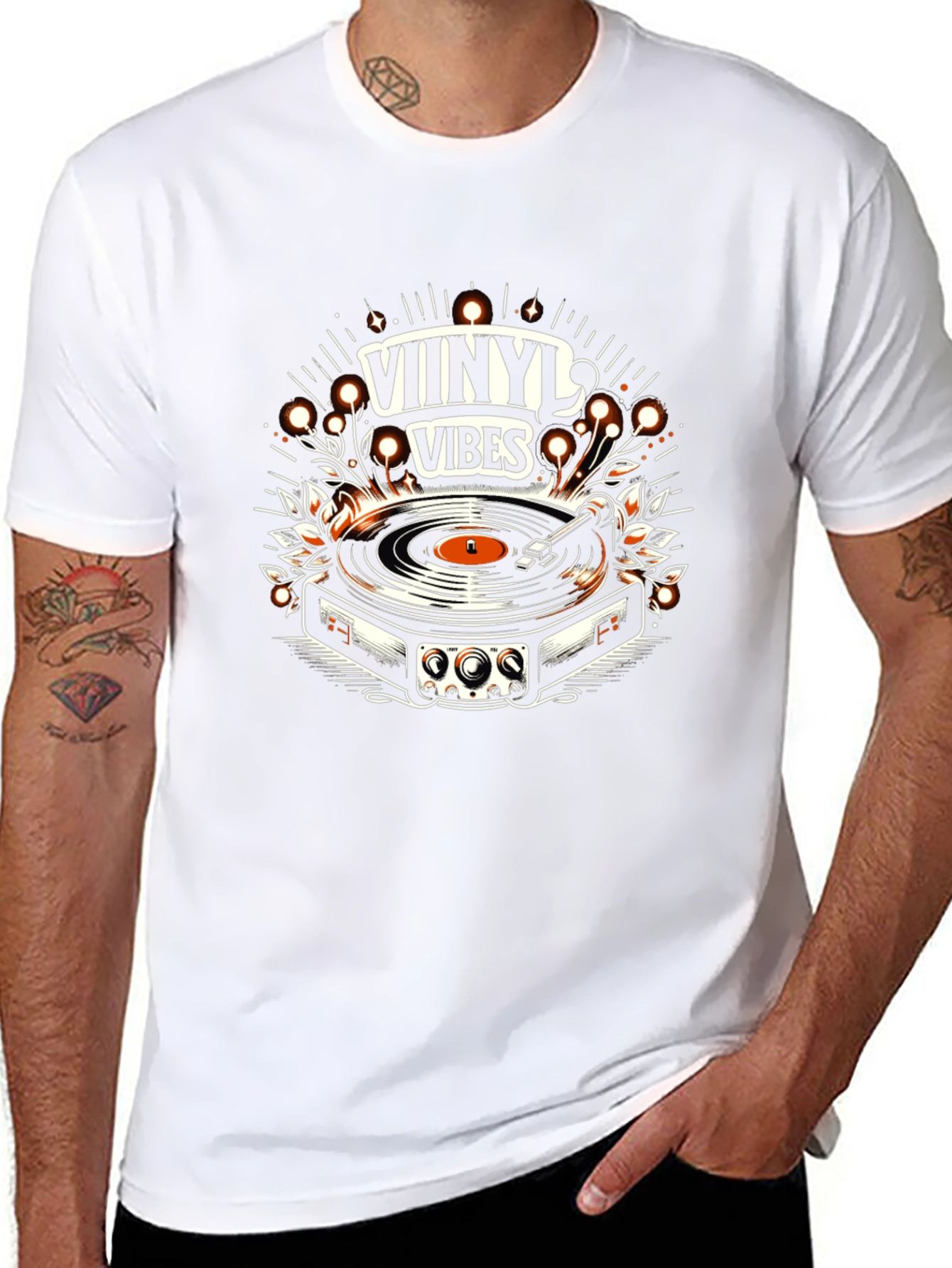 Vinyl Vibes Graphic Tee - Music Lover T-Shirt