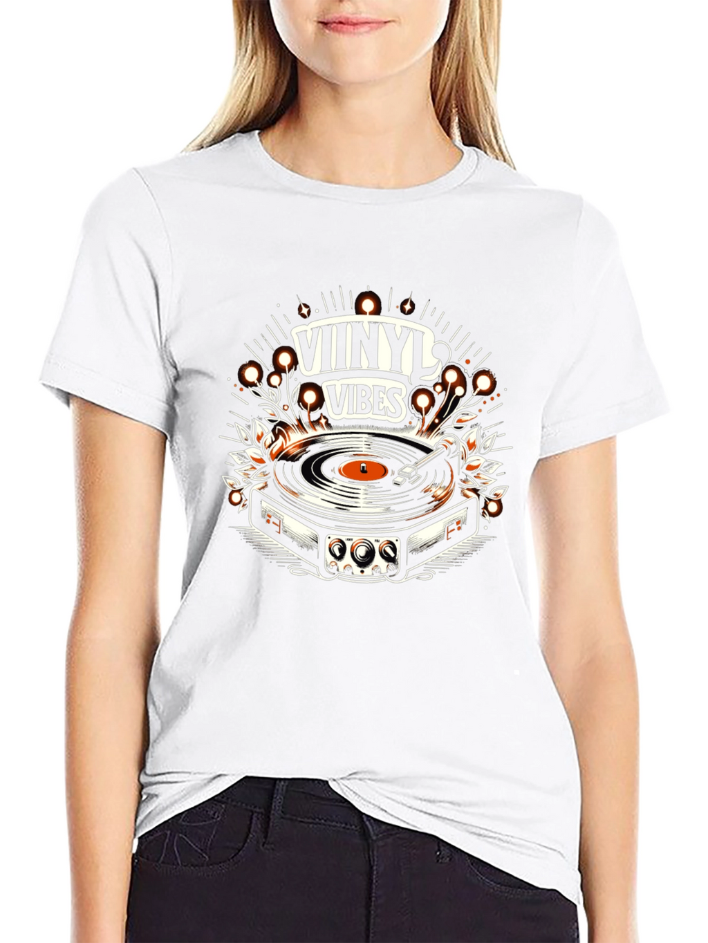 Vinyl Vibes Graphic Tee - Music Lover T-Shirt