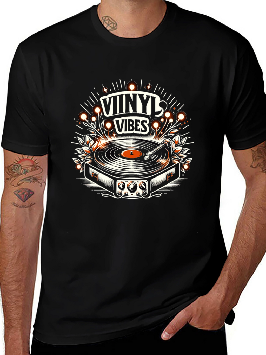 Vinyl Vibes Graphic Tee - Music Lover T-Shirt