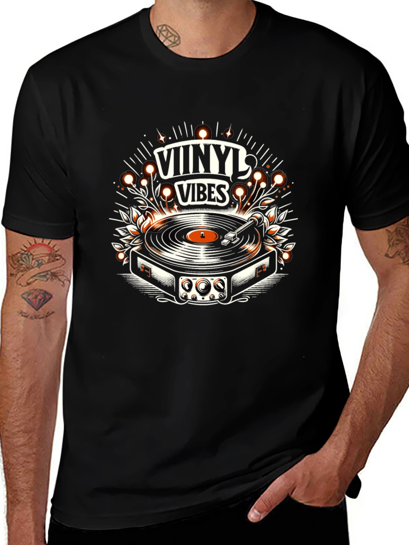 Vinyl Vibes Graphic Tee - Music Lover T-Shirt