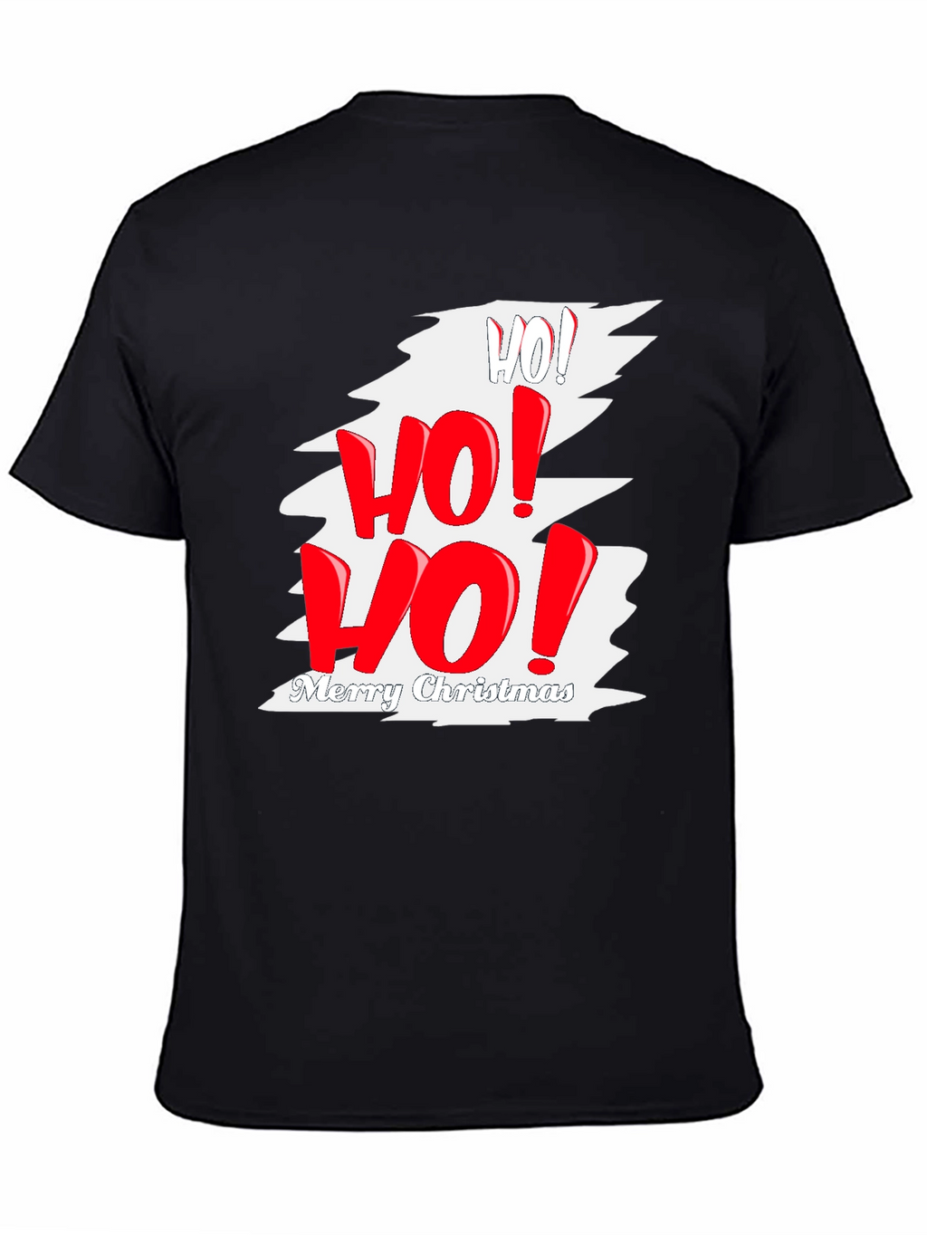Ho! Ho! Ho! Merry Christmas Black Graphic Tee