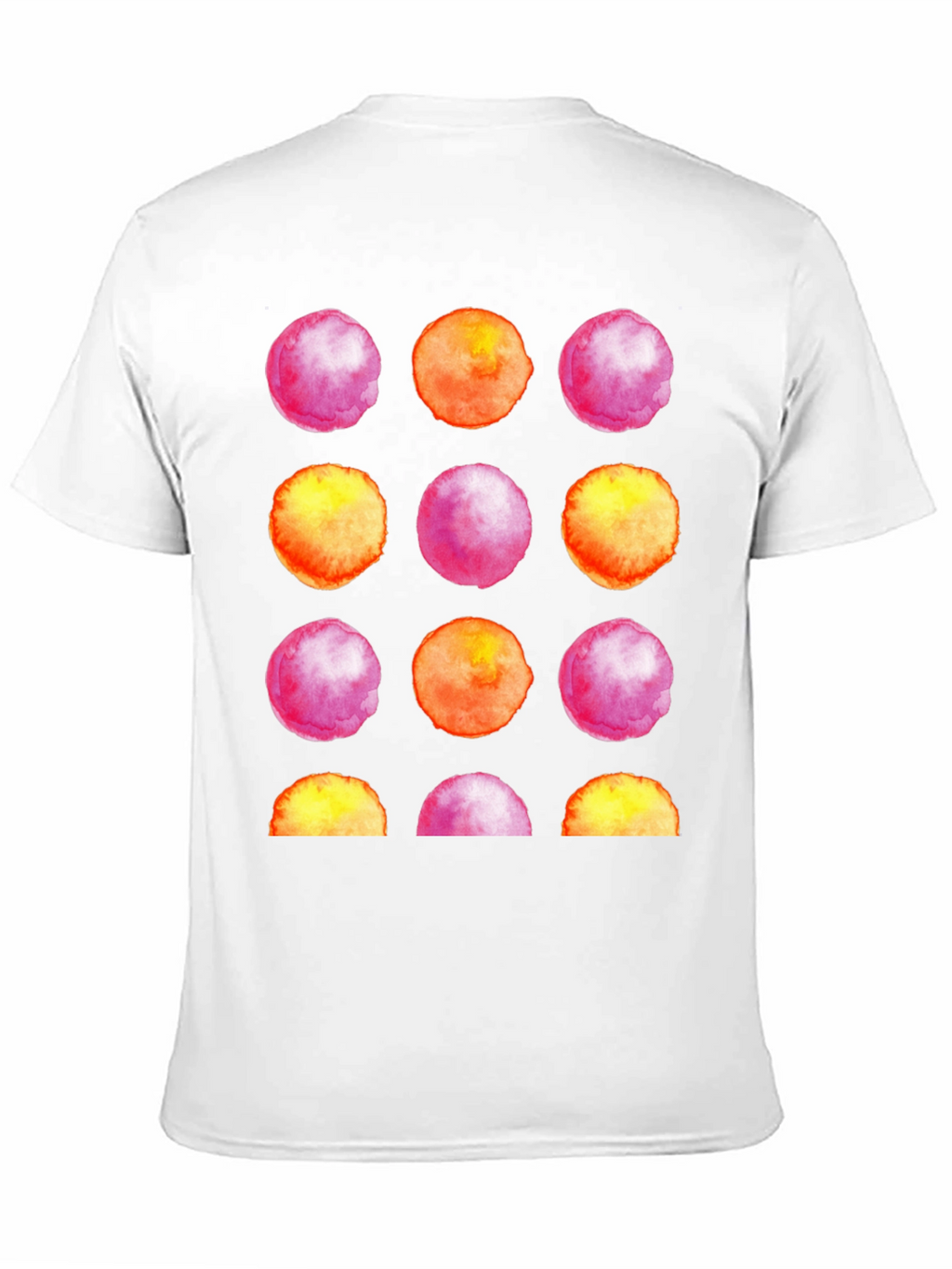 Watercolor Circles Black T-Shirt