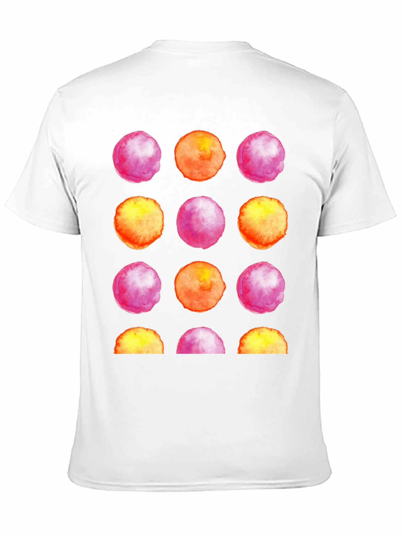 Watercolor Circles Black T-Shirt