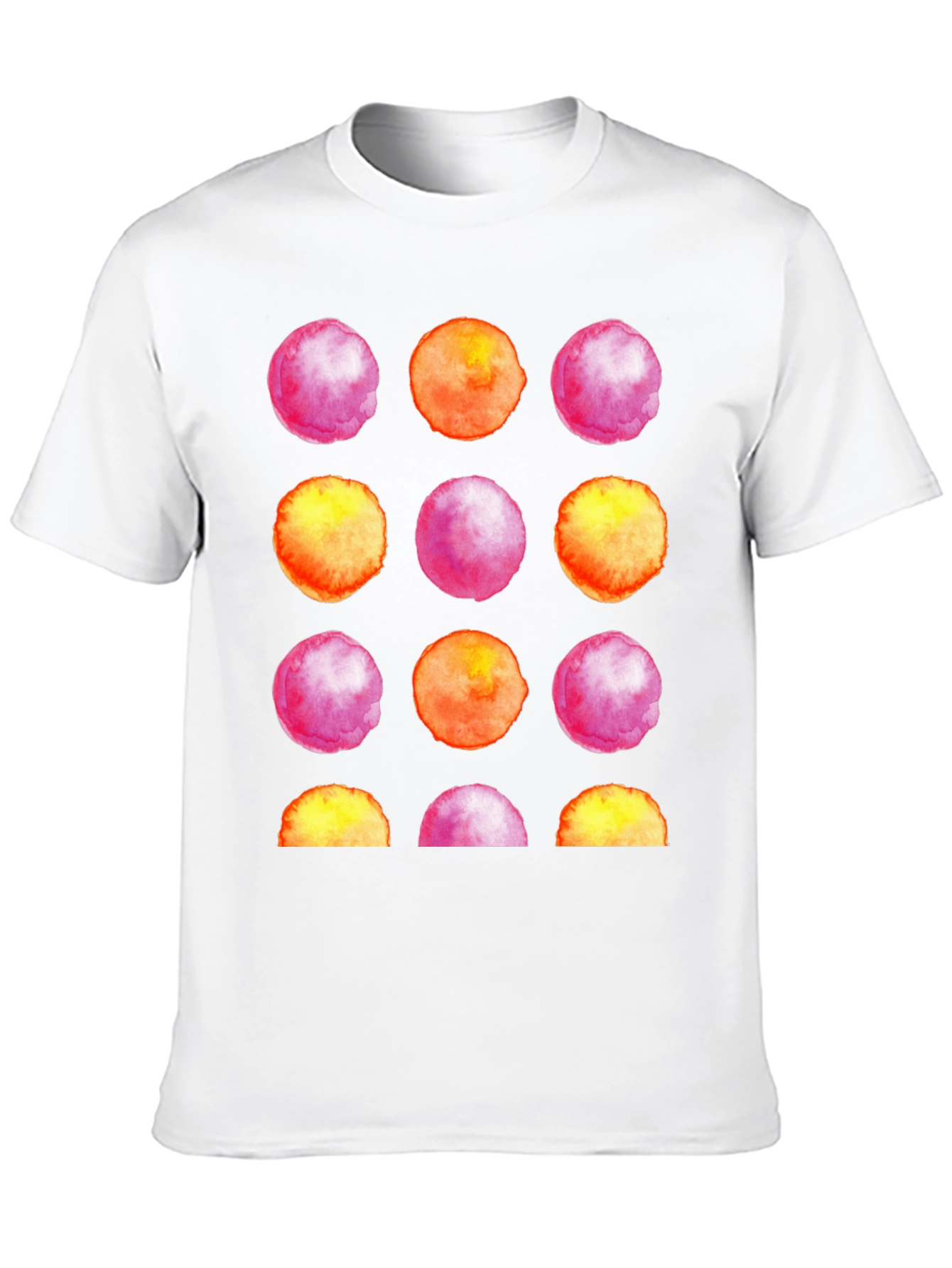 Watercolor Circles Black T-Shirt