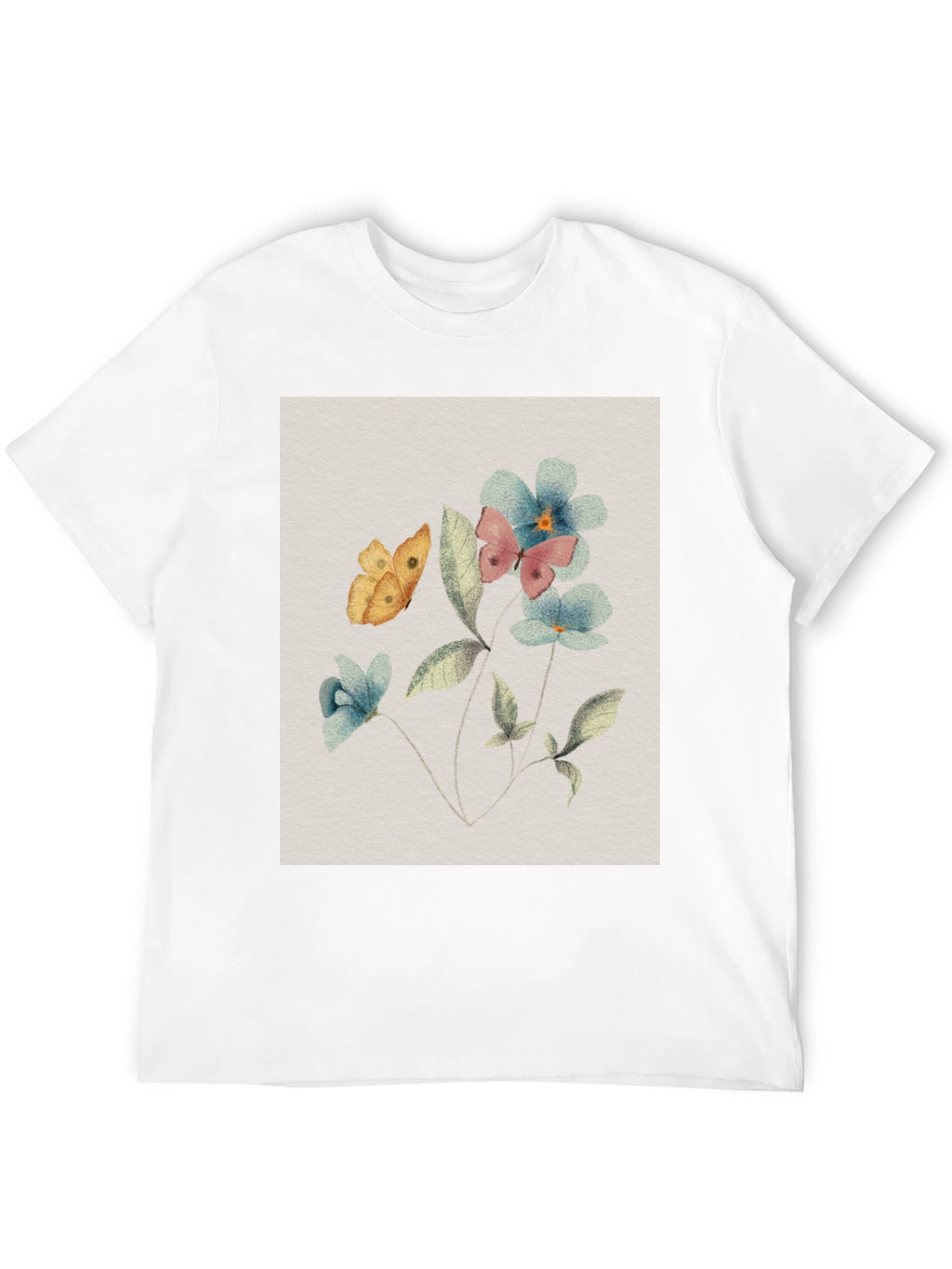 Floral Butterfly T-Shirt: Nature-Inspired Design