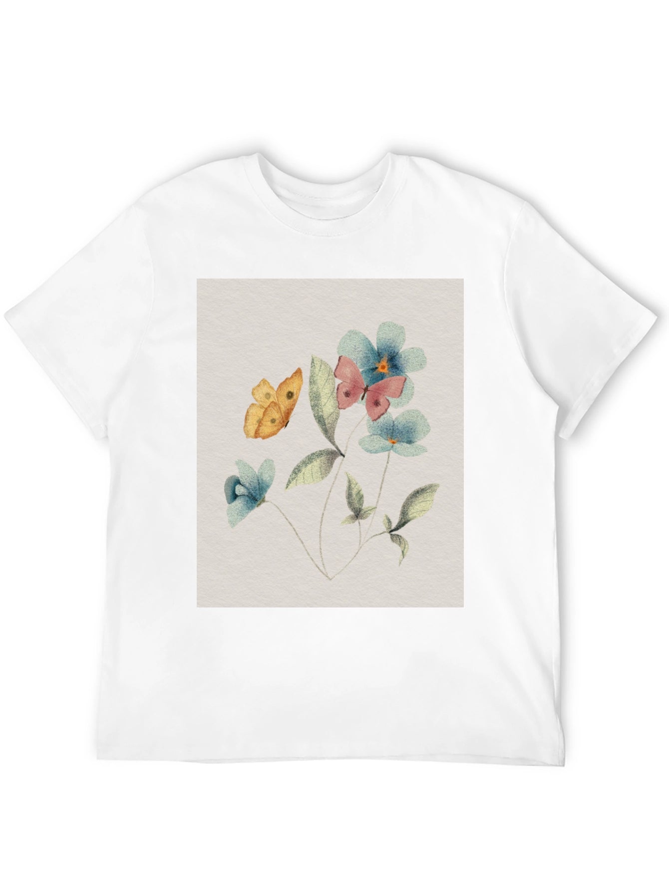 Floral Butterfly T-Shirt: Nature-Inspired Design
