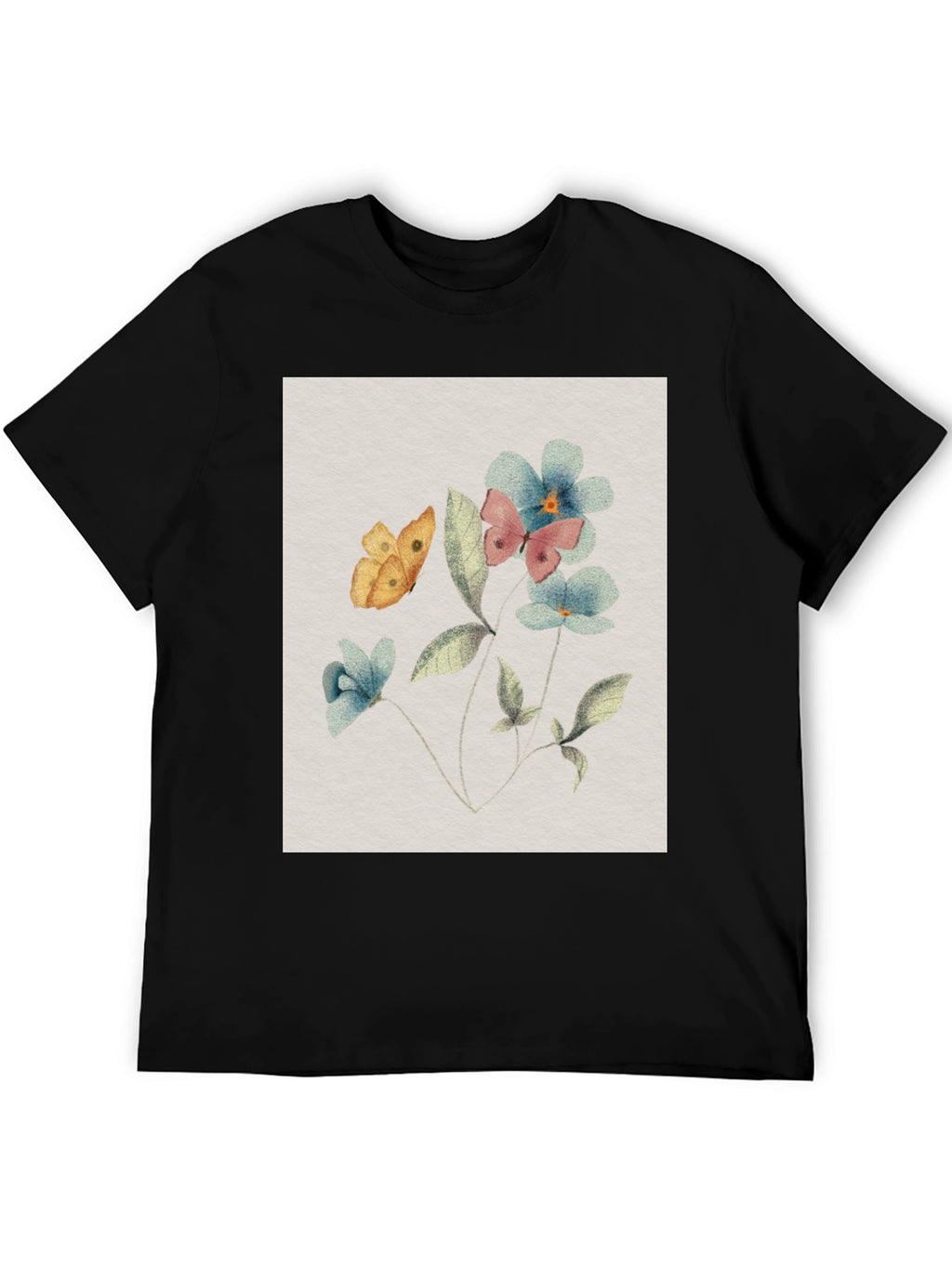 Floral Butterfly T-Shirt: Nature-Inspired Design