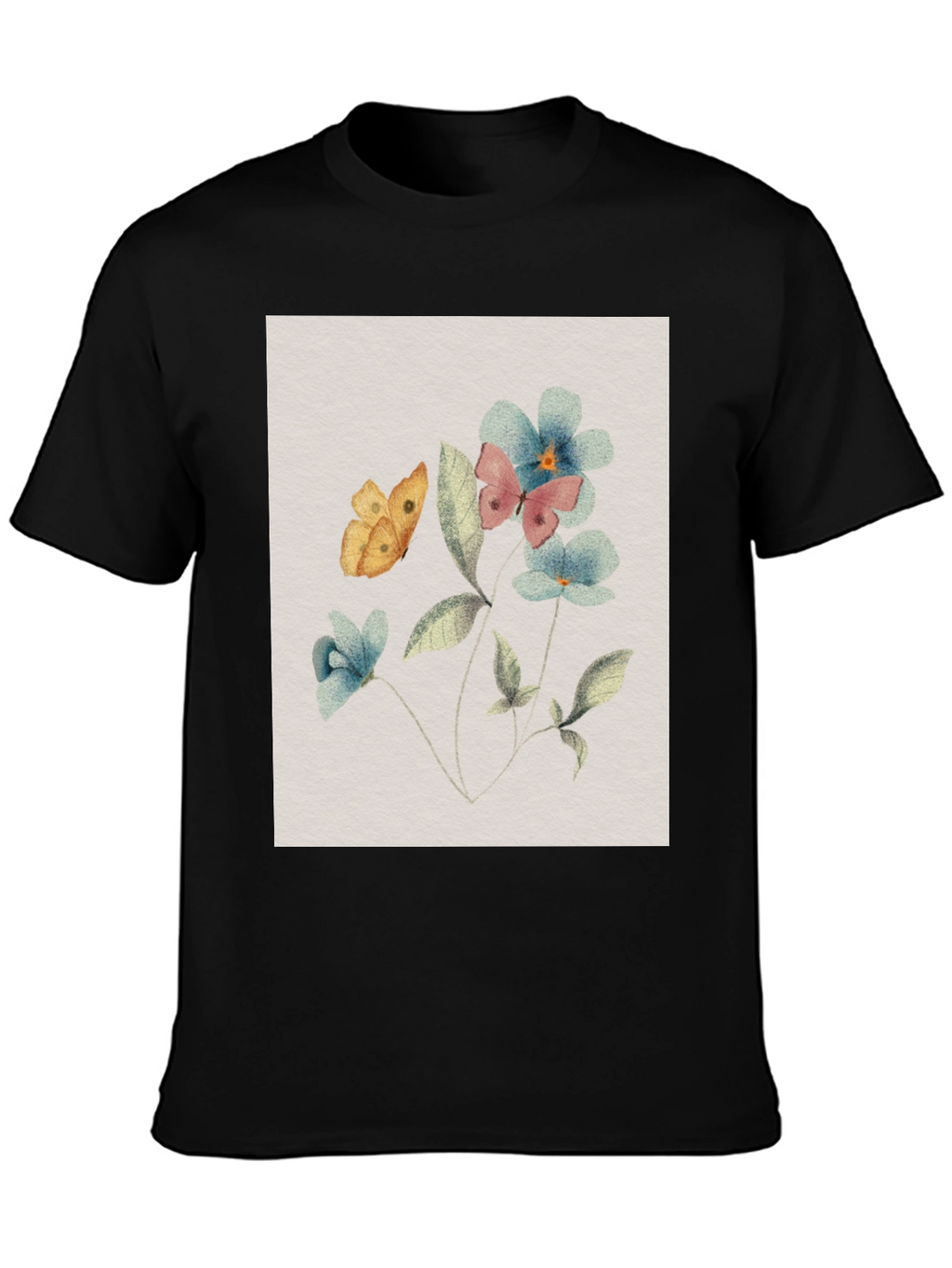 Floral Butterfly T-Shirt: Nature-Inspired Design