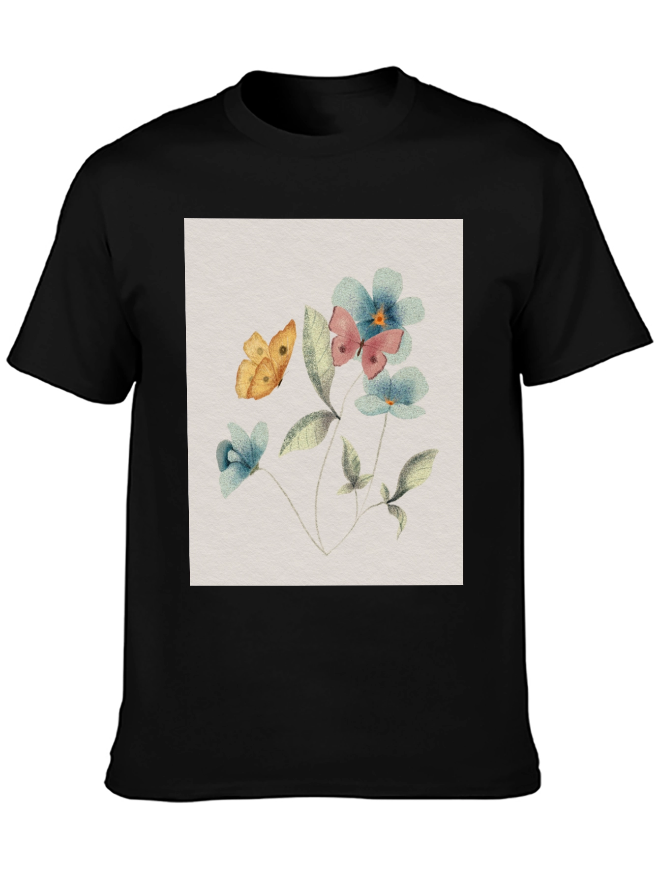 Floral Butterfly T-Shirt: Nature-Inspired Design
