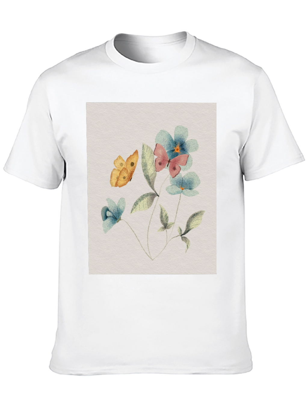 Floral Butterfly T-Shirt: Nature-Inspired Design