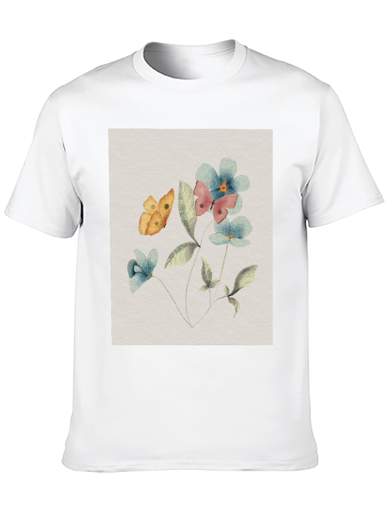 Floral Butterfly T-Shirt: Nature-Inspired Design