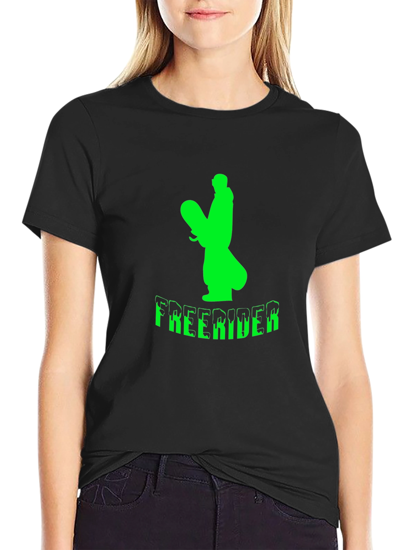 Freerider Graphic T-Shirt - Black Cotton Tee