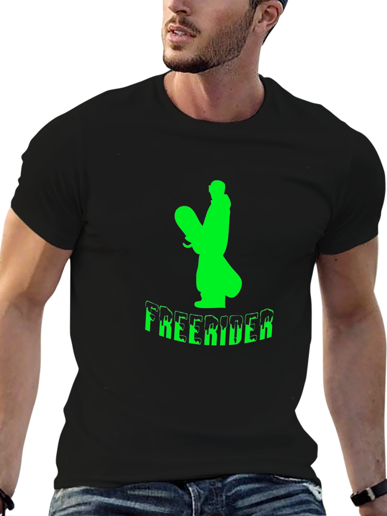 Freerider Graphic T-Shirt - Black Cotton Tee