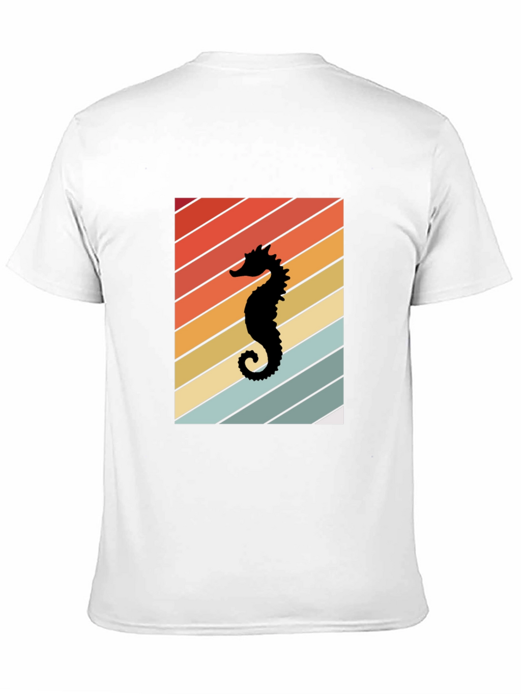 Retro Seahorse Graphic Tee - Black Unisex T-Shirt