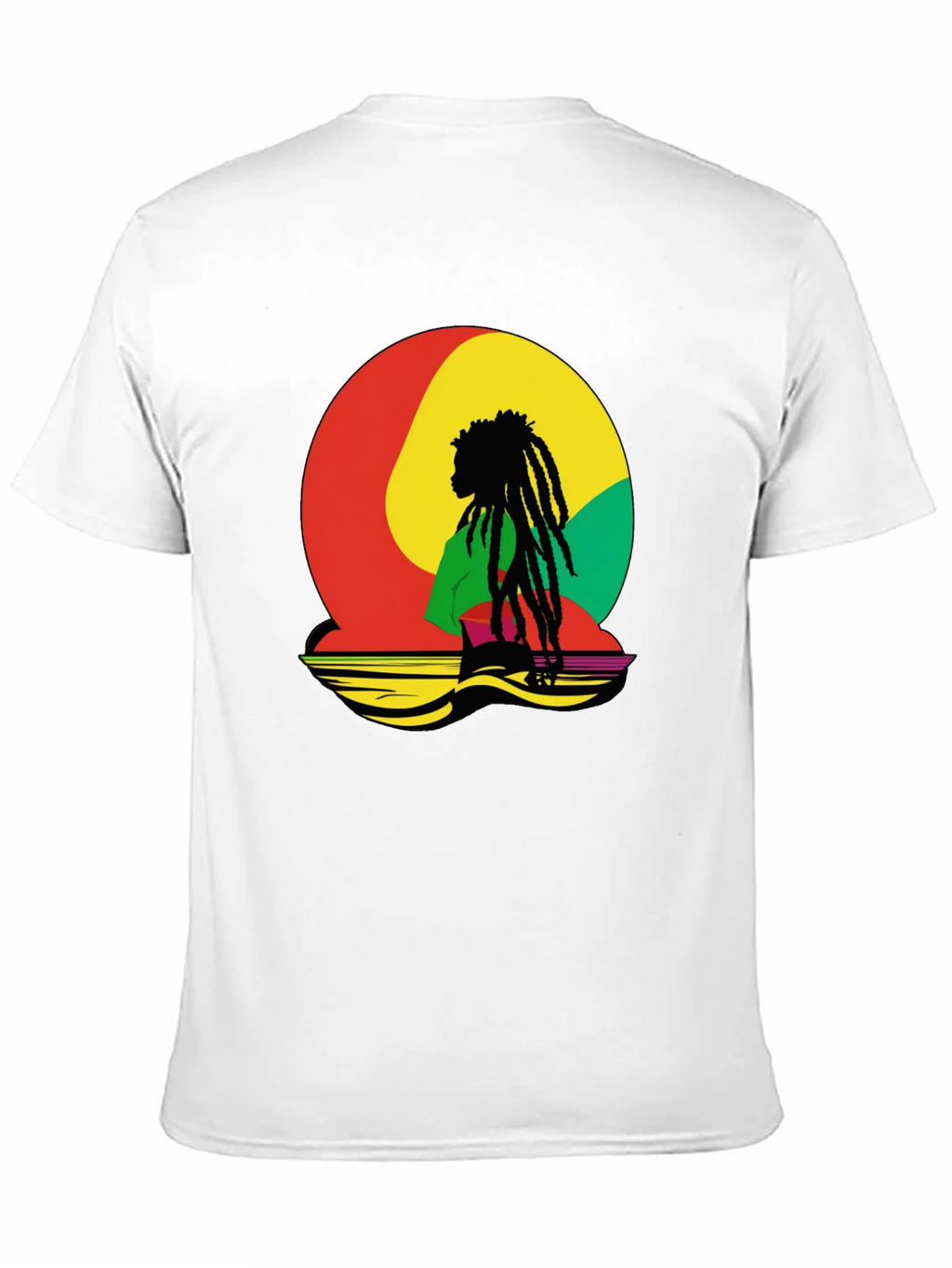 Rasta Reggae Graphic Tee - Black Cotton Blend