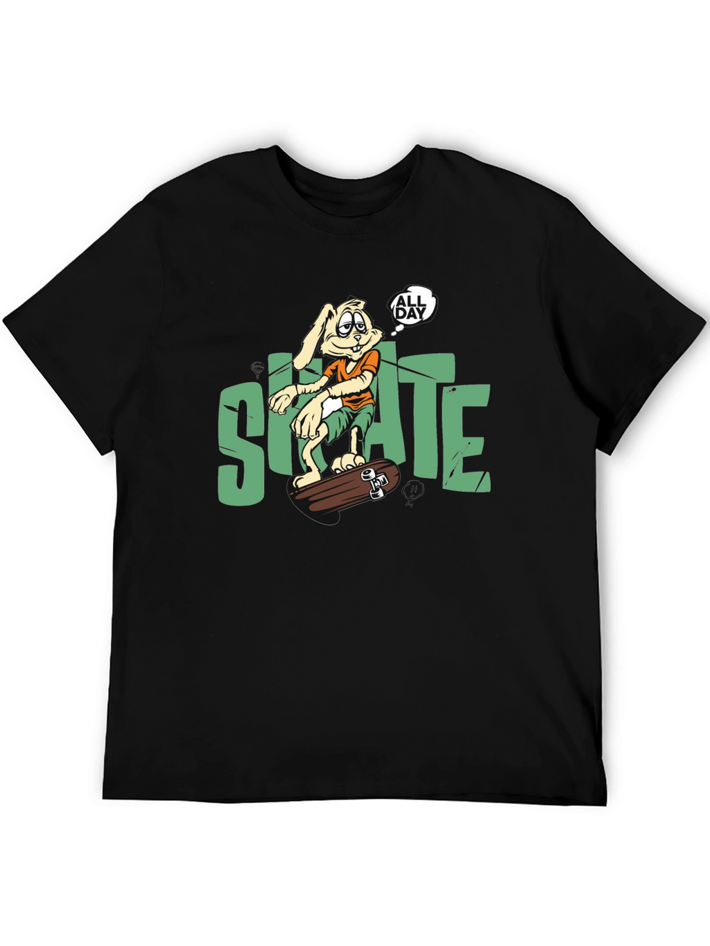 Skate All Day T-Shirt: Bunny Skateboarder