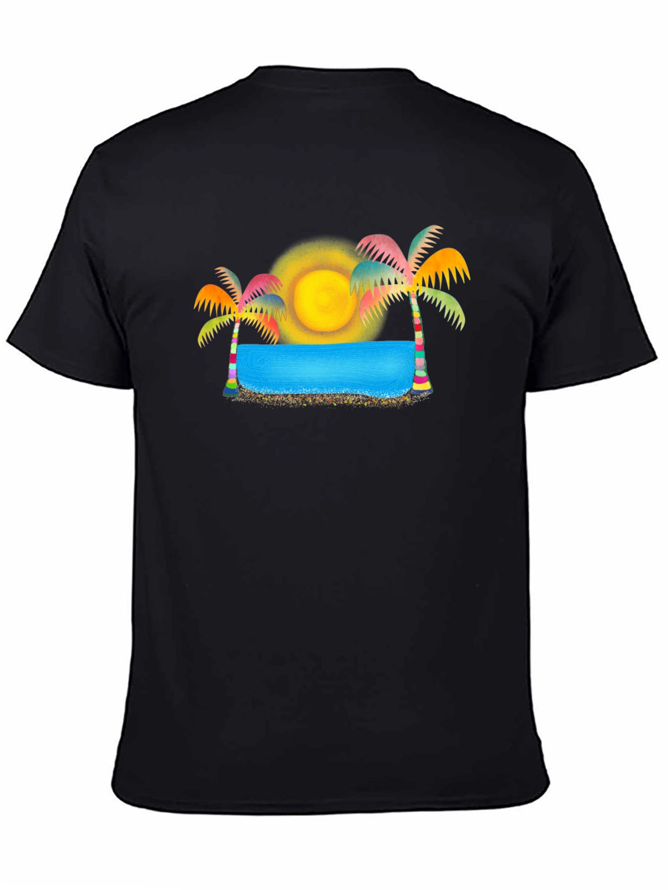 Tropical Paradise Black T-Shirt