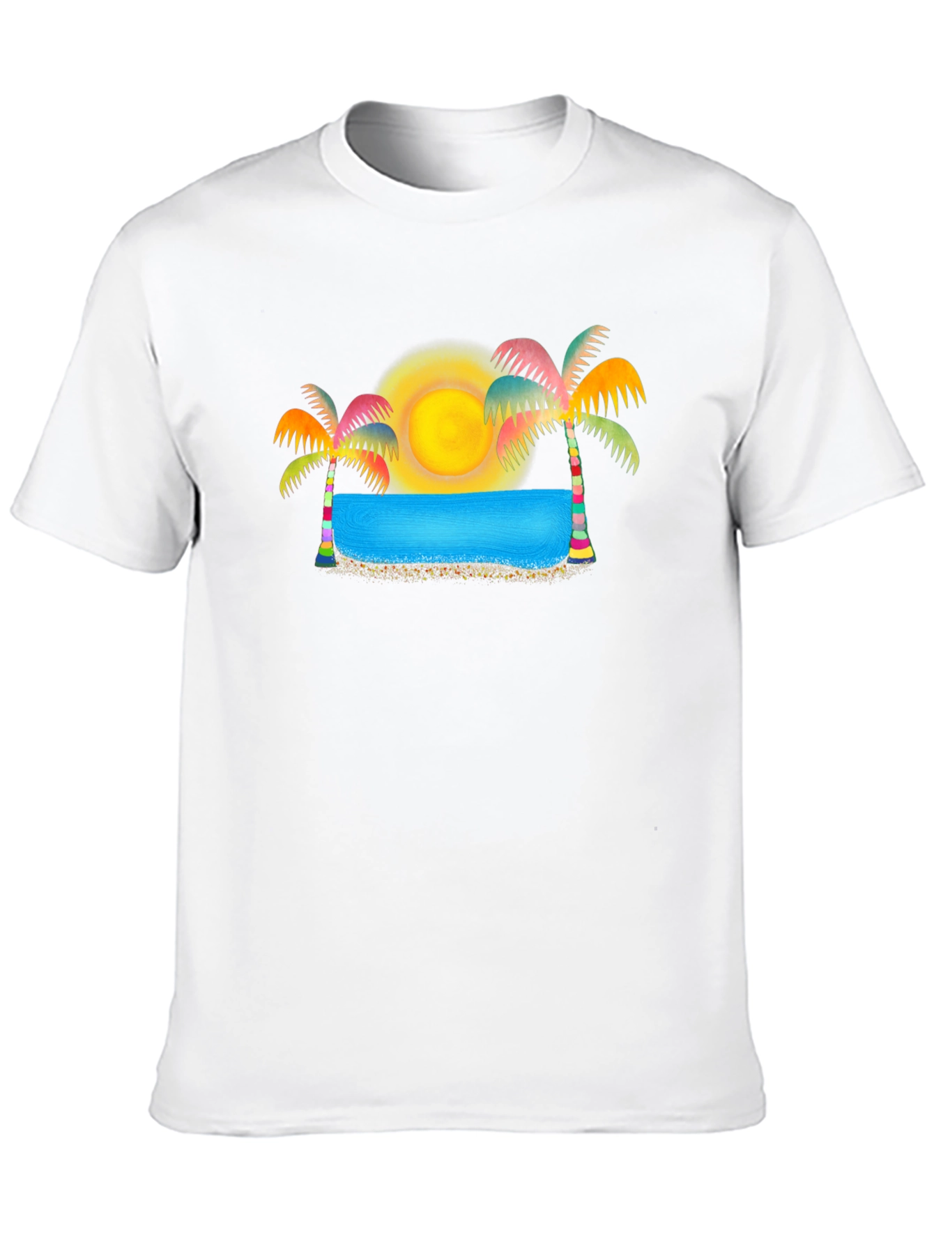 Tropical Paradise Black T-Shirt