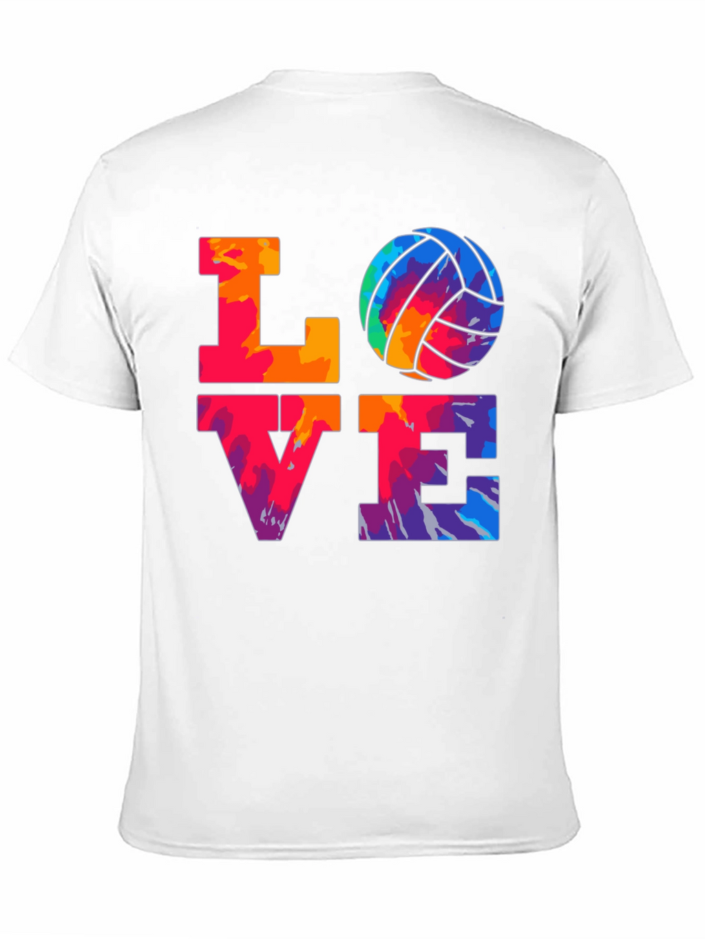 LOVE Volleyball Graphic T-Shirt - Tie Dye Design