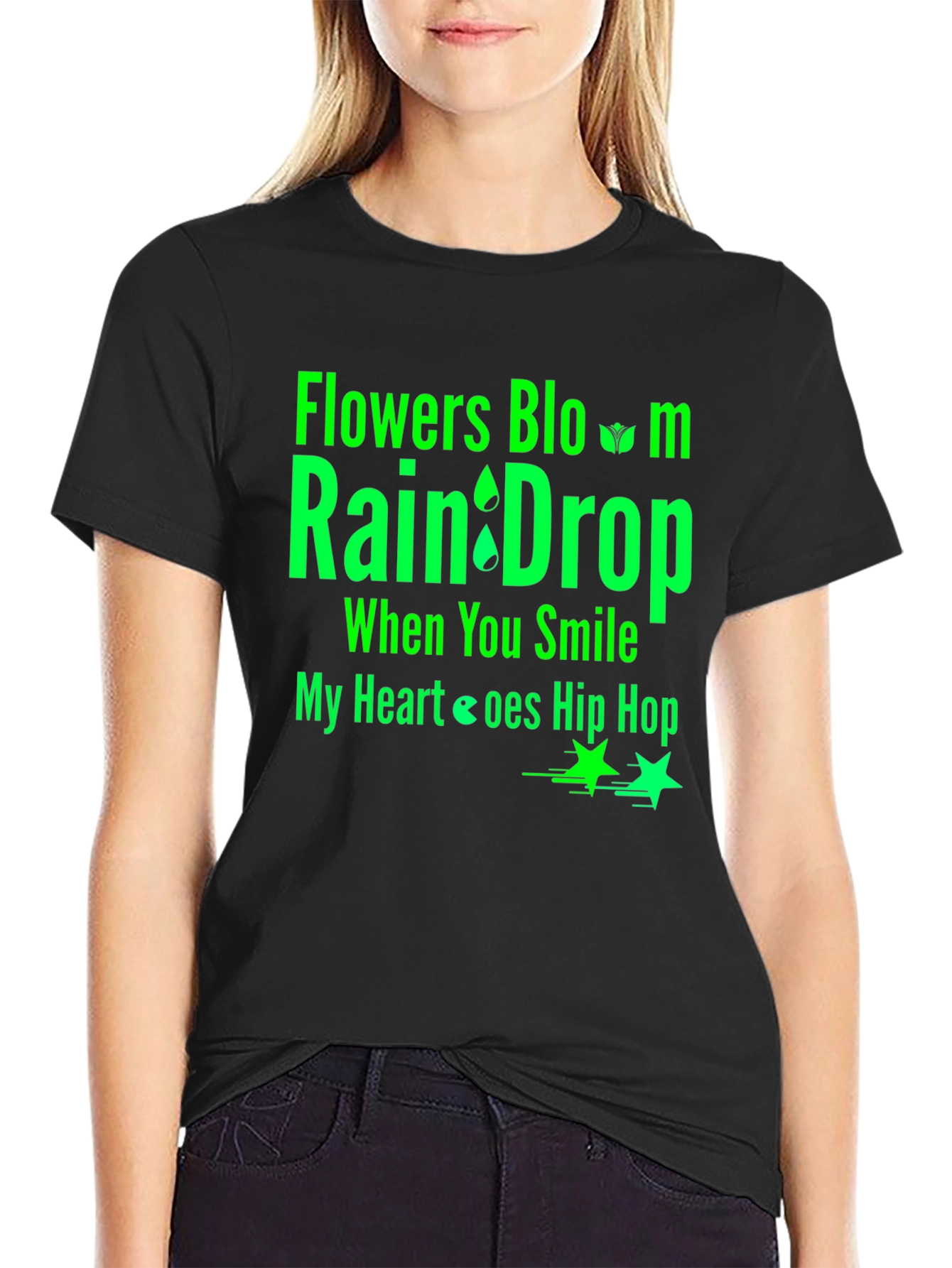 Flowers Bloom Raindrop T-Shirt