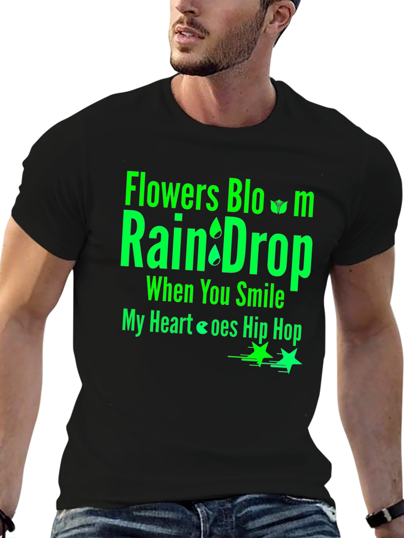 Flowers Bloom Raindrop T-Shirt