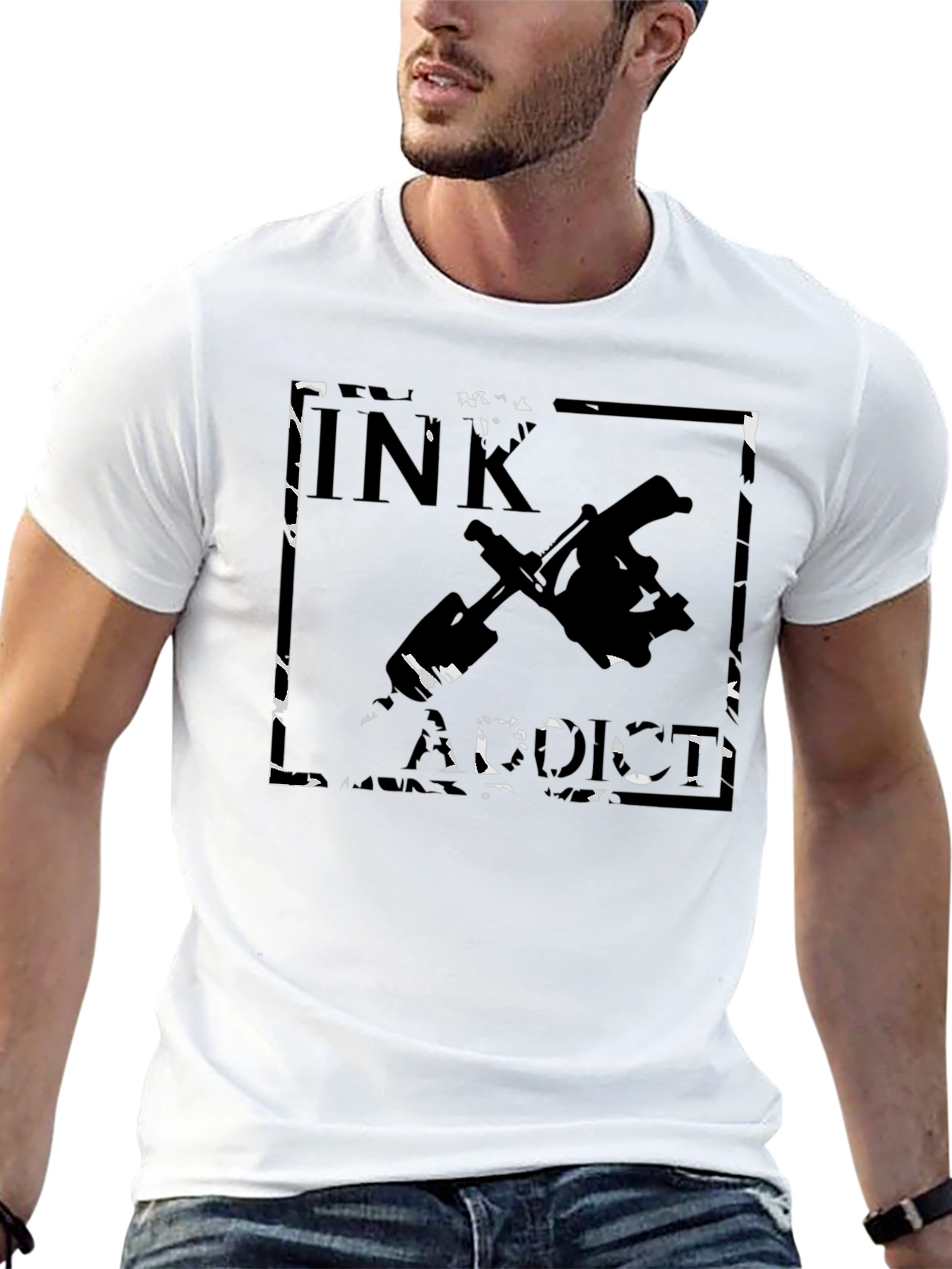 Ink Addict Black Graphic Tee