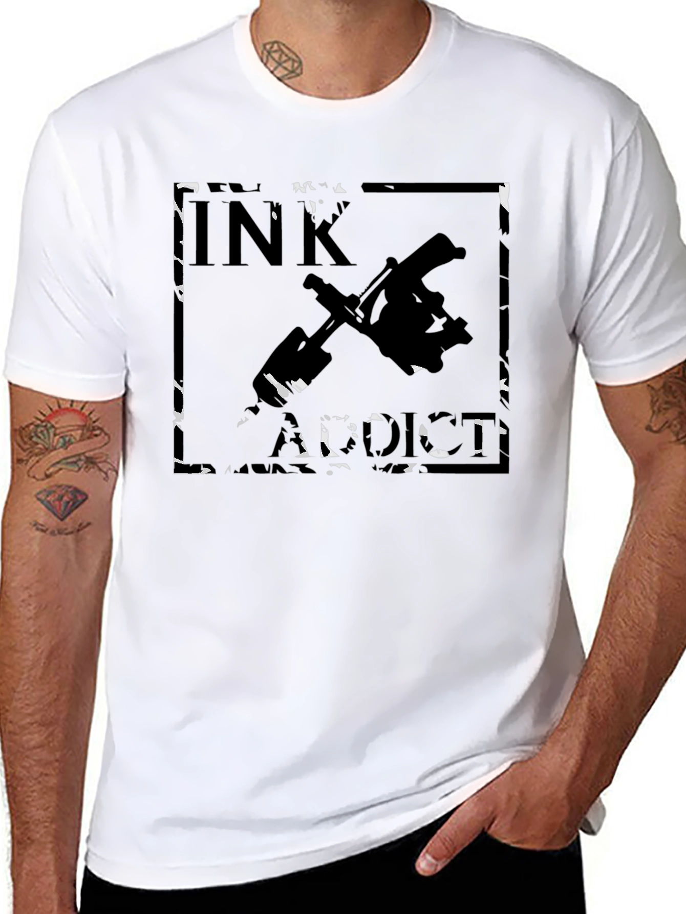 Ink Addict Black Graphic Tee