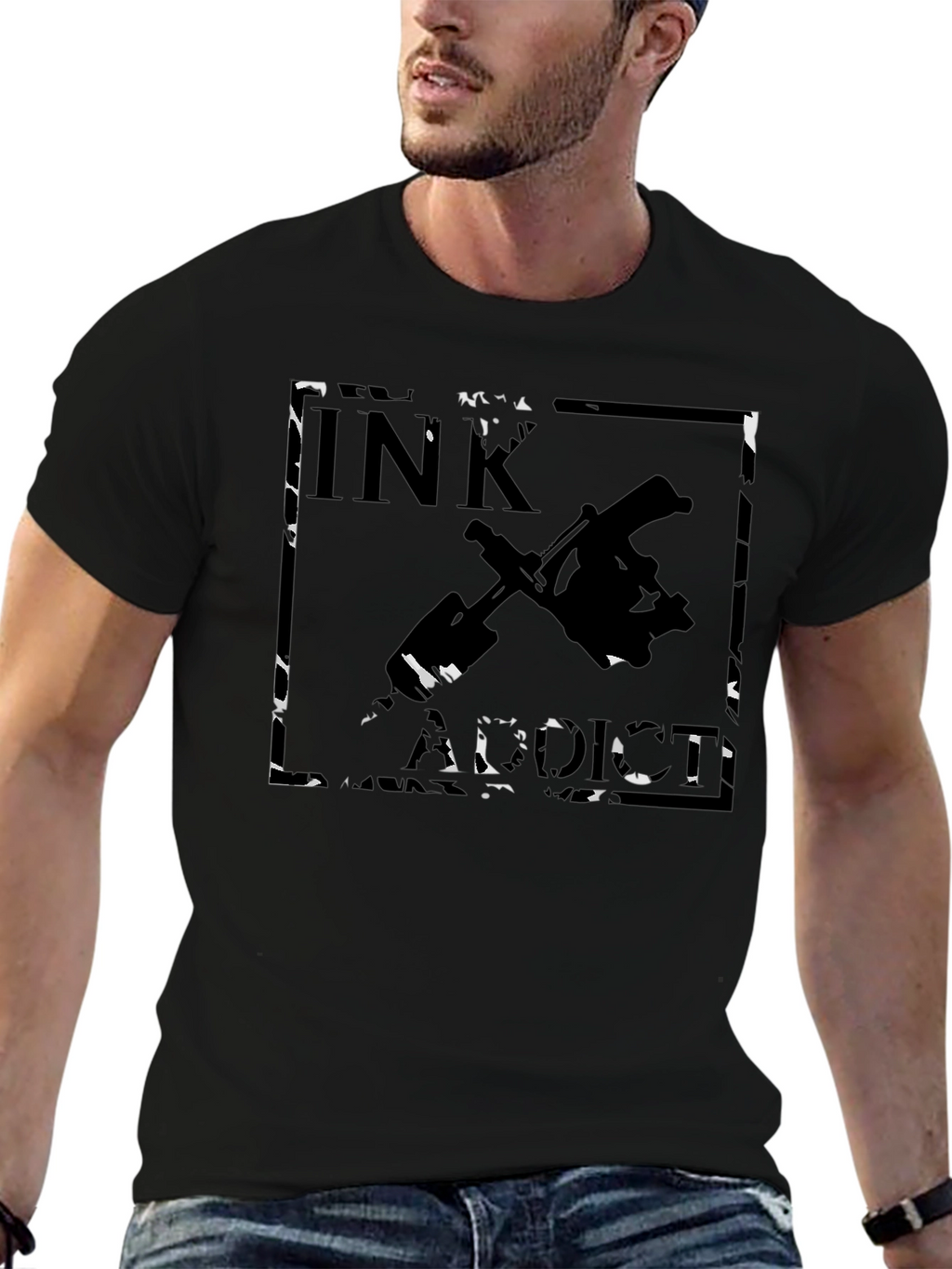 Ink Addict Black Graphic Tee
