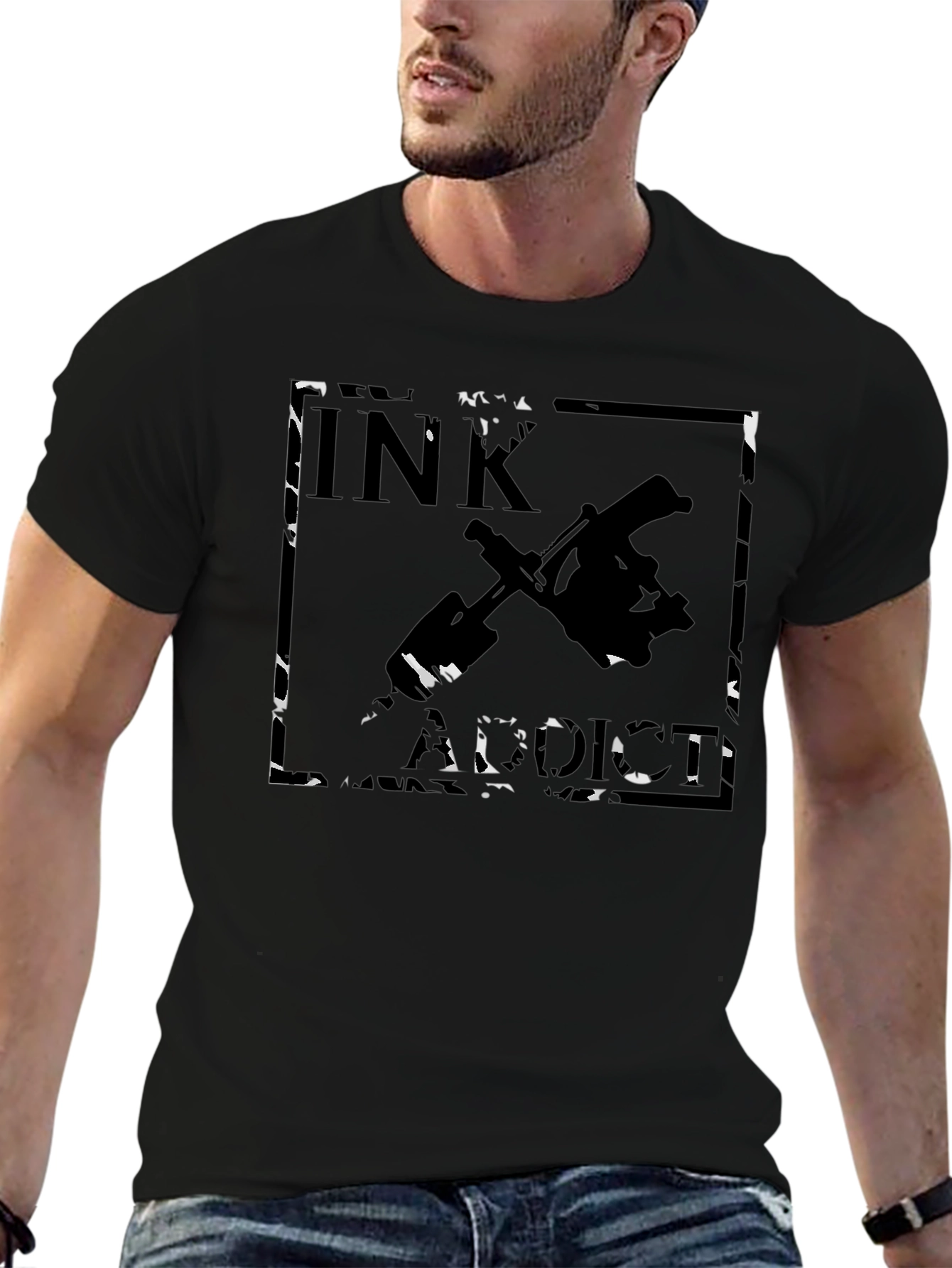 Ink Addict Black Graphic Tee