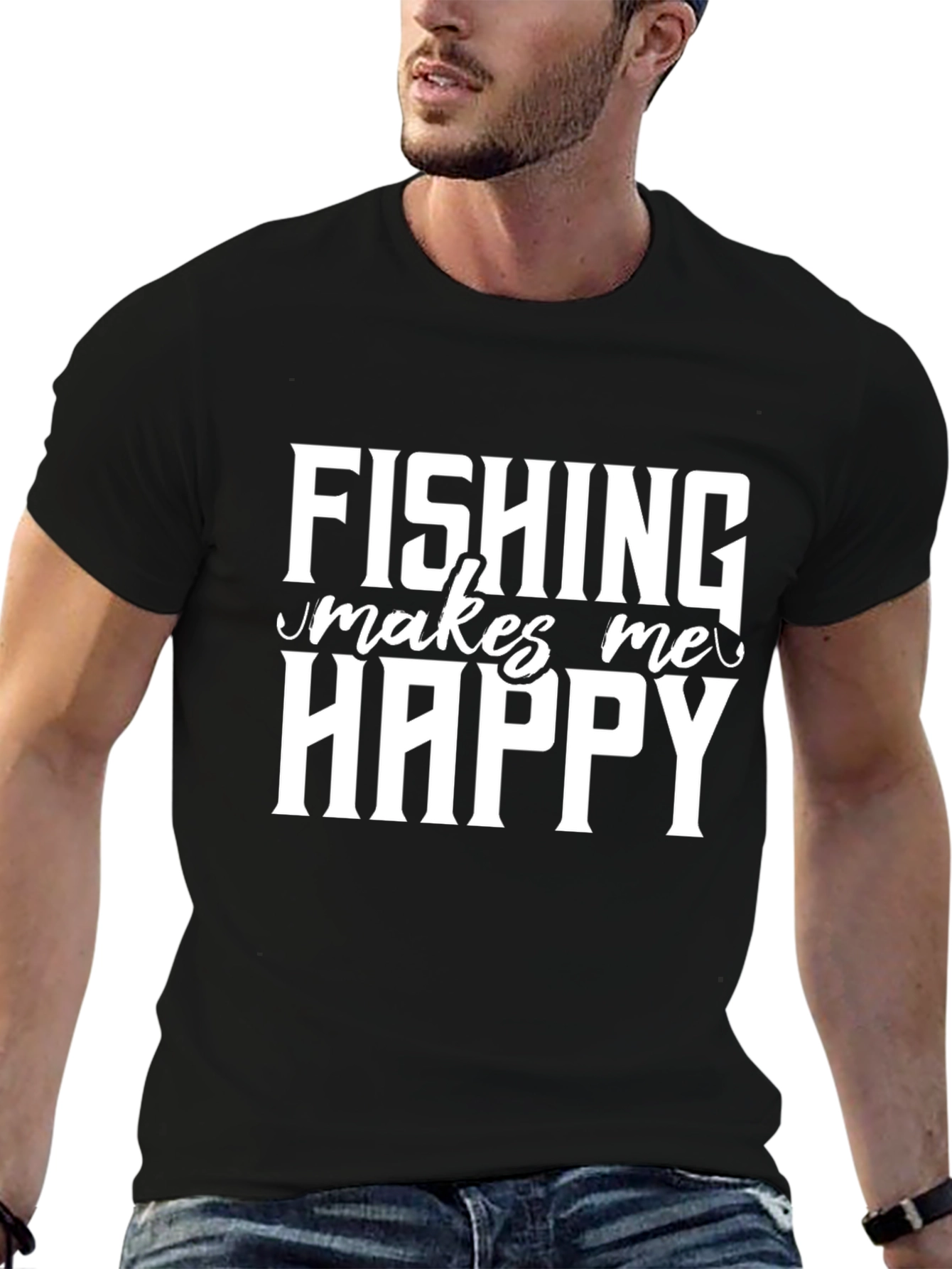 Fishing Makes Me Happy T-Shirt