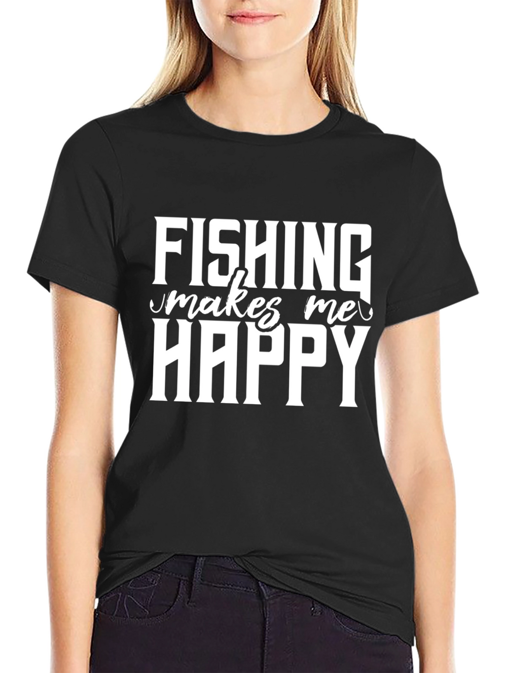 Fishing Makes Me Happy T-Shirt