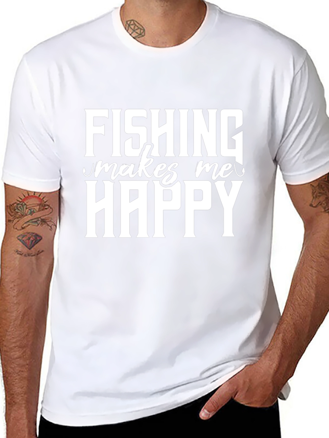 Fishing Makes Me Happy T-Shirt