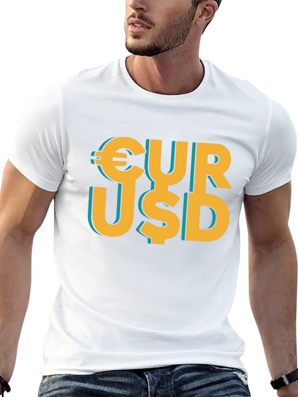 Currency Graphic T-Shirt - EUR USD Print