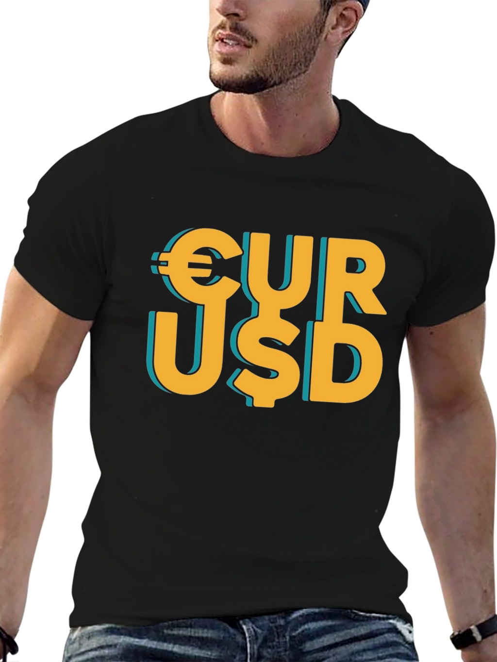 Currency Graphic T-Shirt - EUR USD Print
