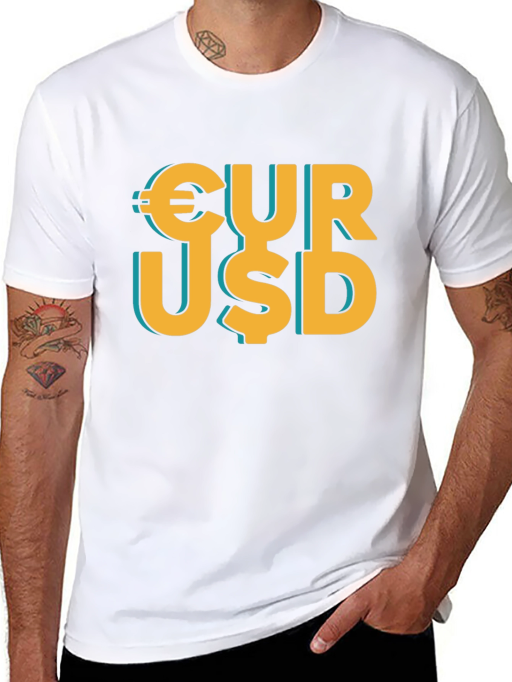 Currency Graphic T-Shirt - EUR USD Print