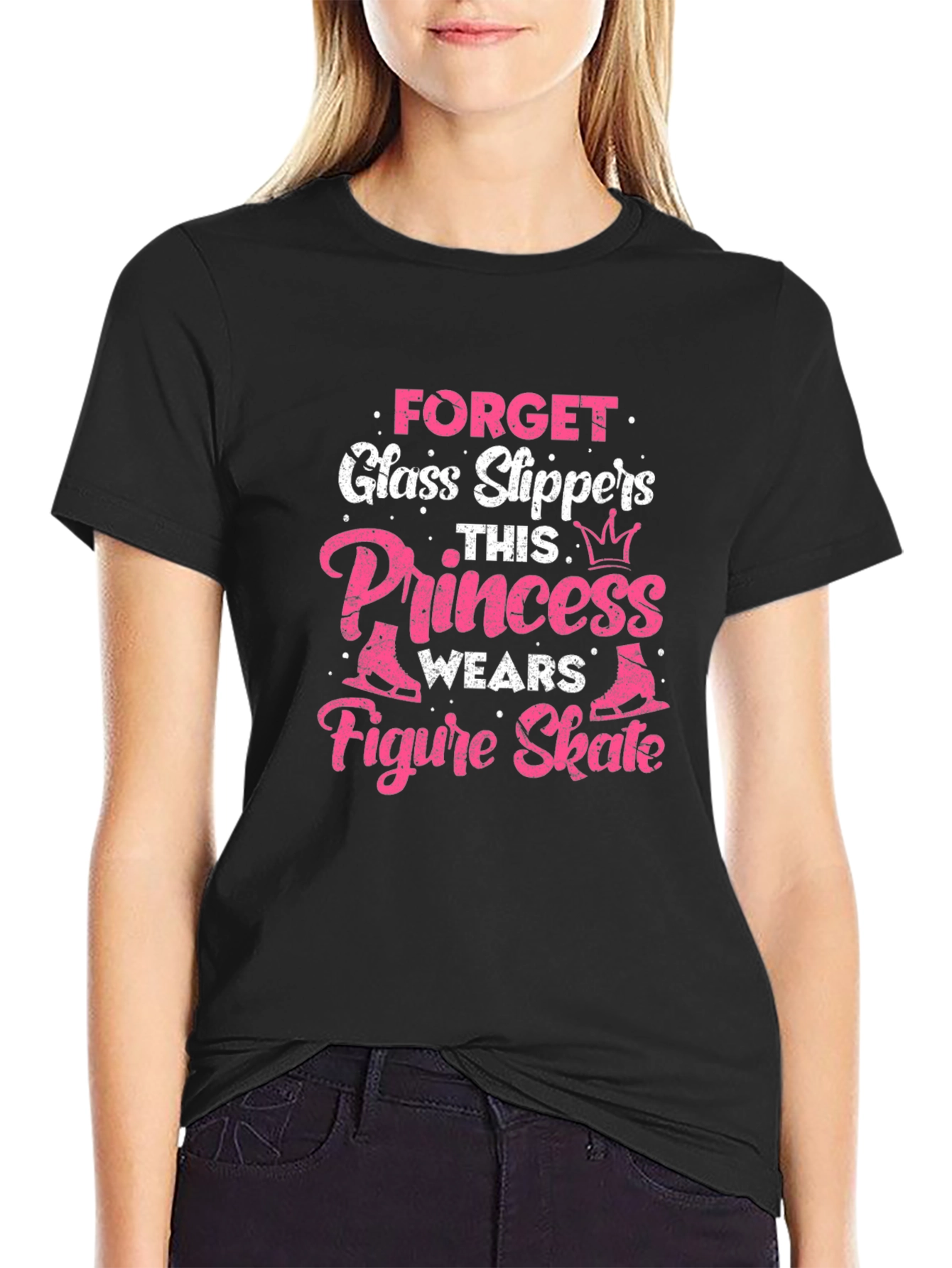 Forget Glass Slippers Princess Figure Skate T-Shirt