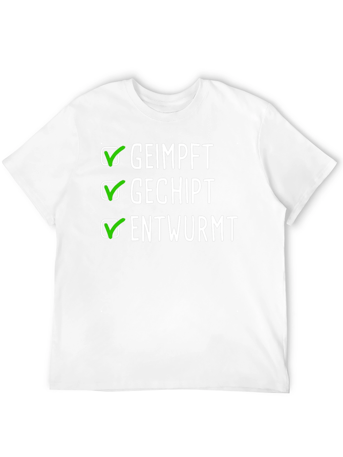 Geimpft Gechipt Entwurmt Black T-Shirt