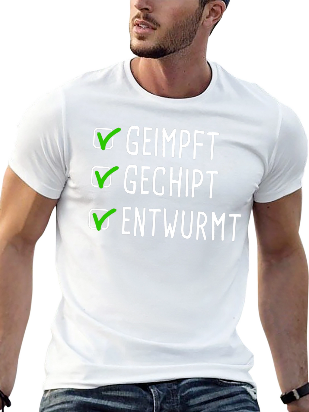 Geimpft Gechipt Entwurmt Black T-Shirt