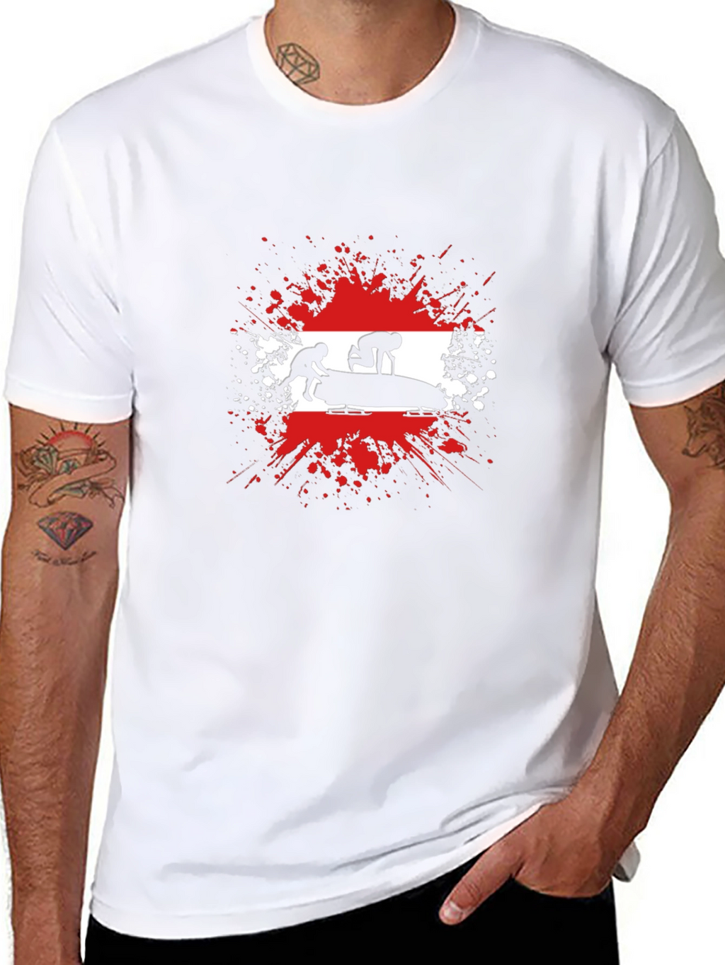 Austria Bobsled T-Shirt - Olympic Sports Tee